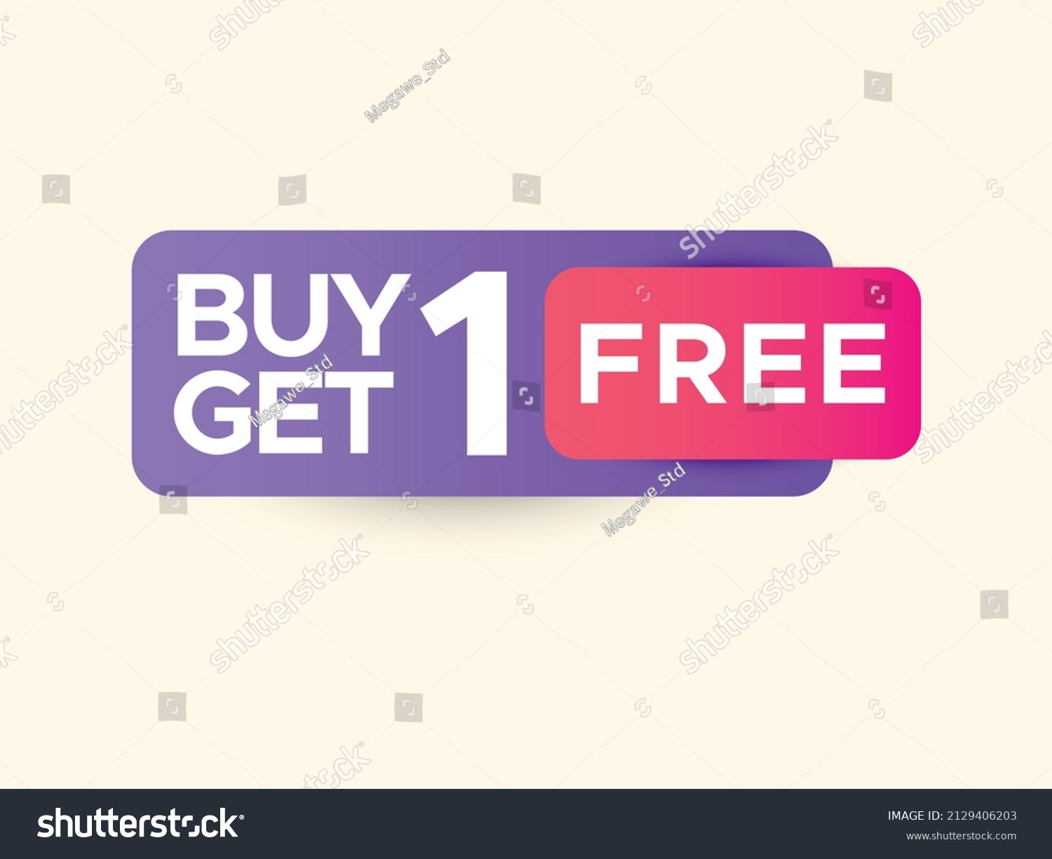 SVG of buy 1 get 1 free banner template. Shop now  svg