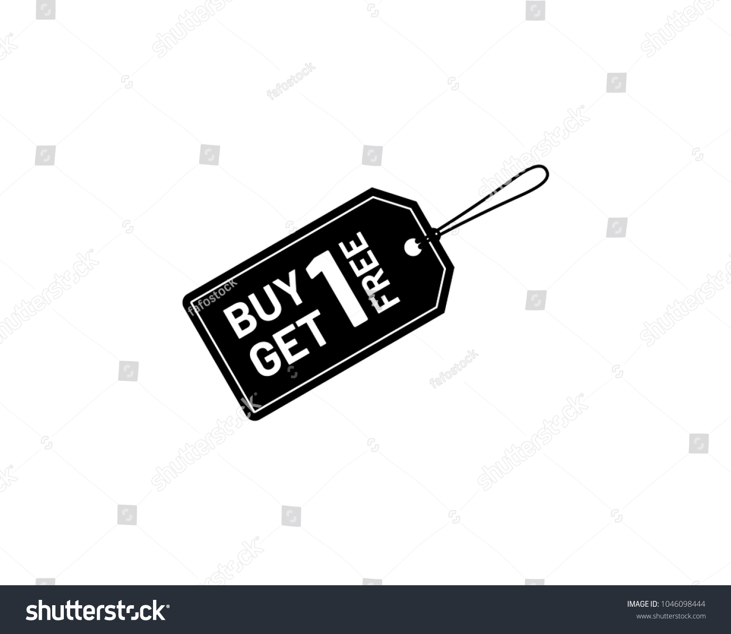 buy 1 get 1 free hang stock vector royalty free 1046098444