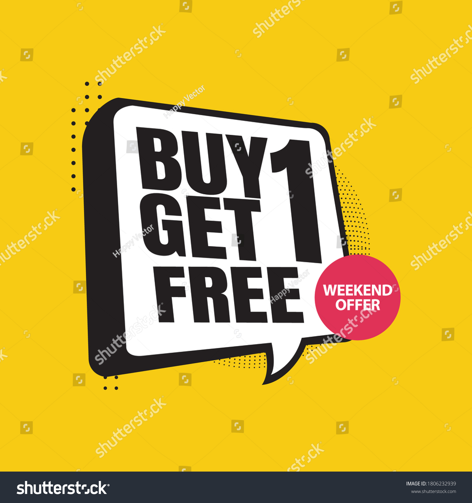 SVG of buy 1 get 1 free premium vector template. svg