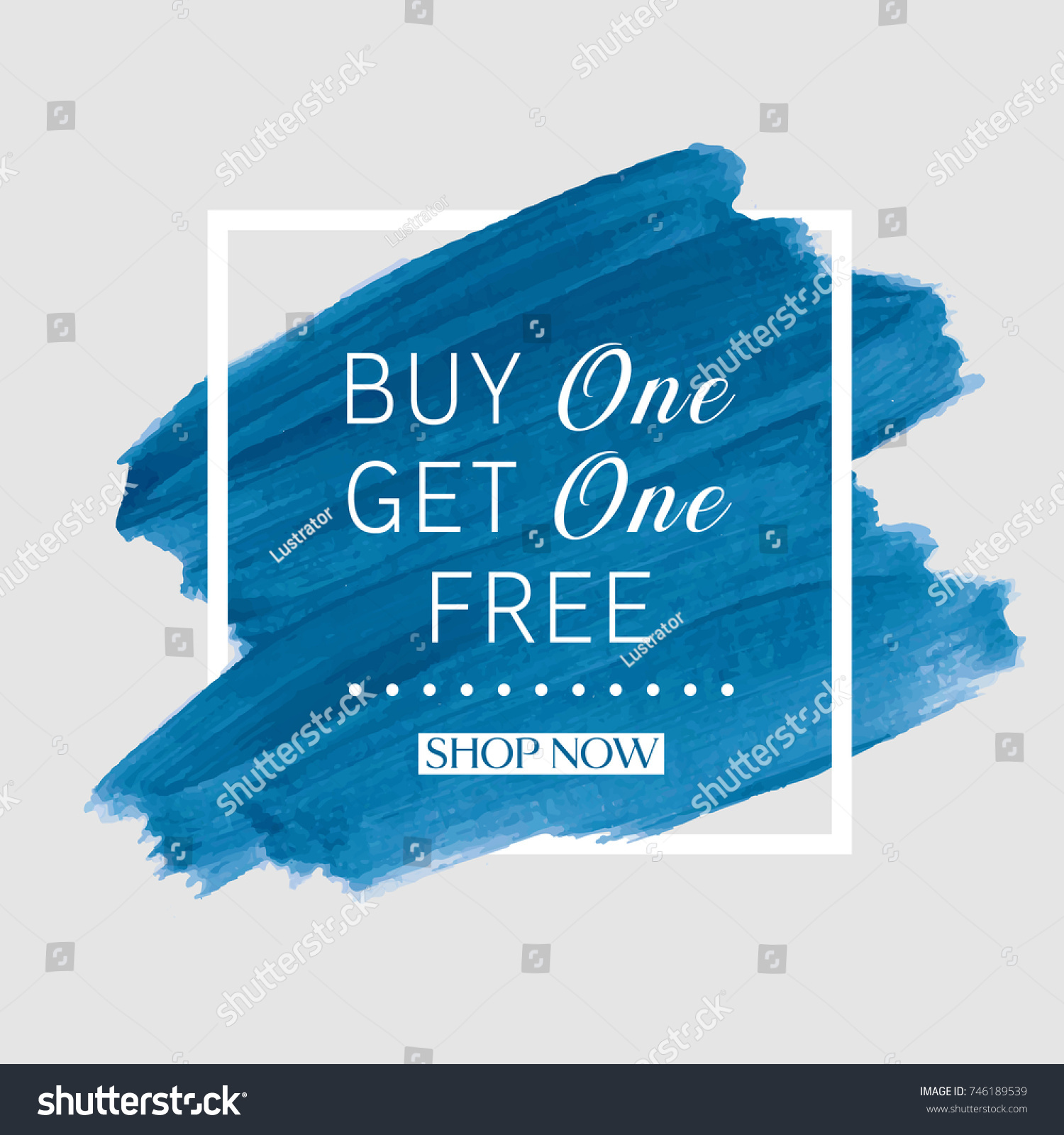 SVG of Buy 1 Get 1 Free sale text over watercolor art brush paint abstract texture background vector illustration. Perfect acrylic design for a shop and sale banners. svg