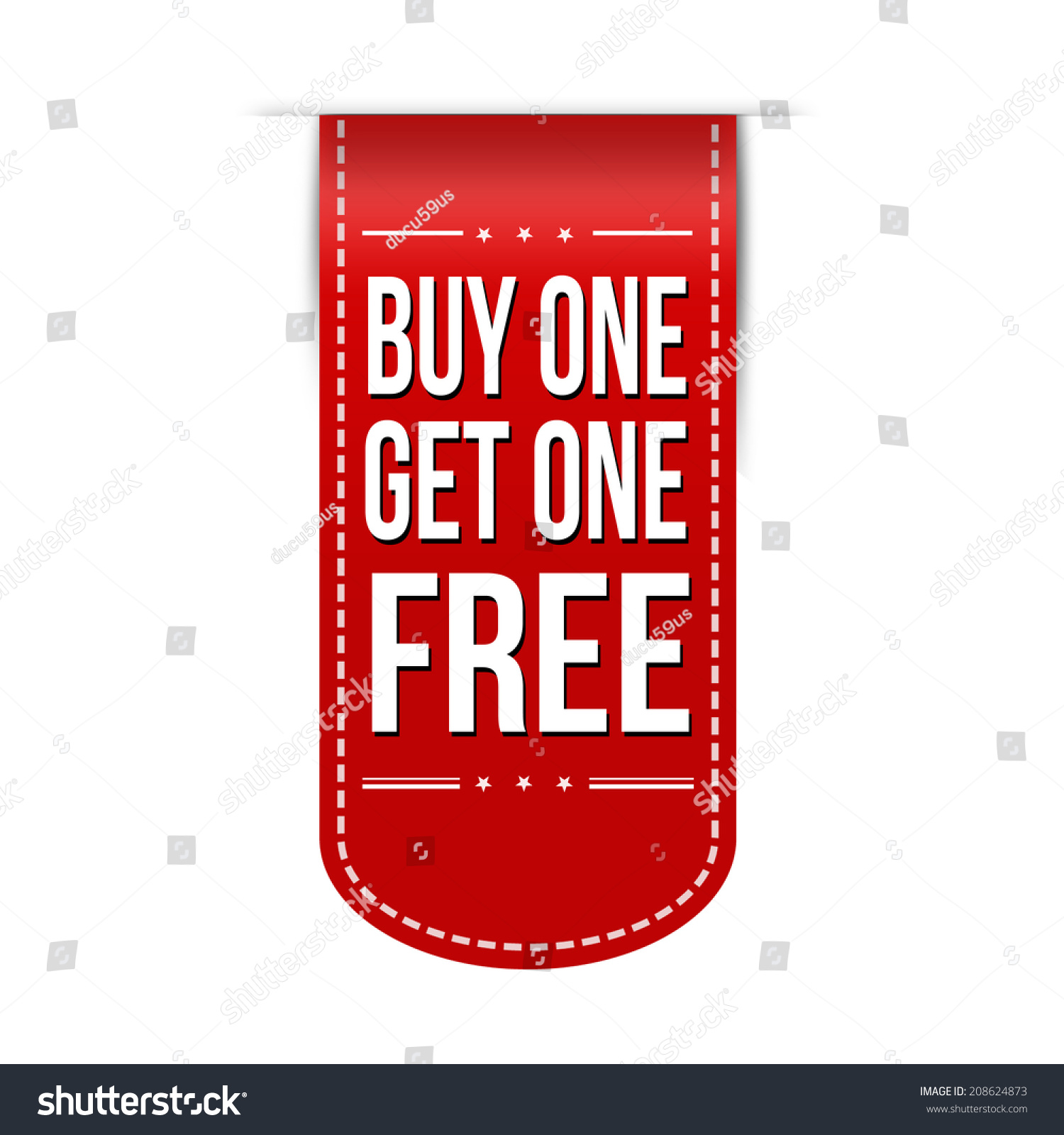 SVG of Buy One Get One Free banner design over a white background, vector illustration svg