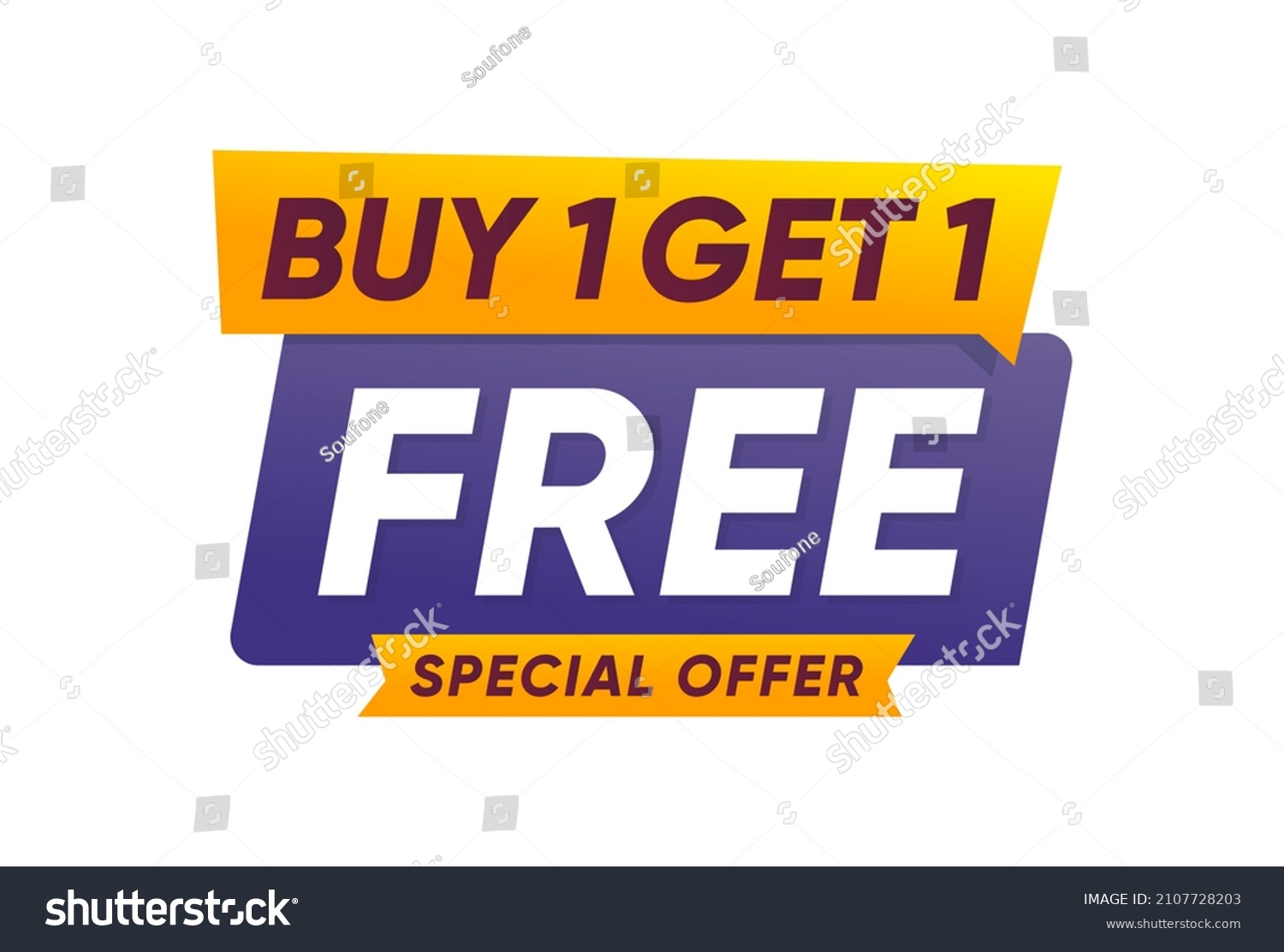 SVG of Buy one get one free banner vector design svg