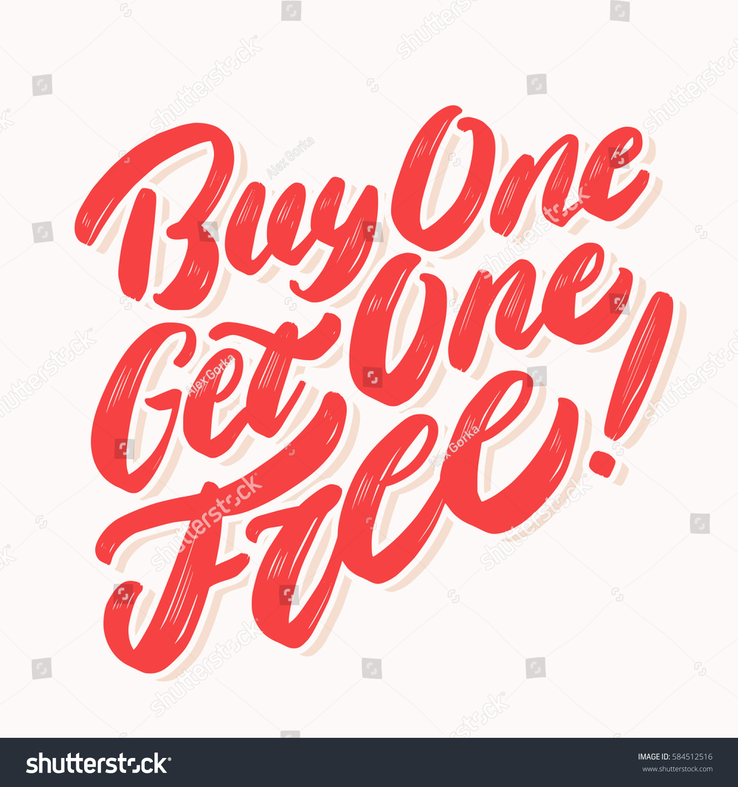 SVG of Buy one get one free! Lettering. svg