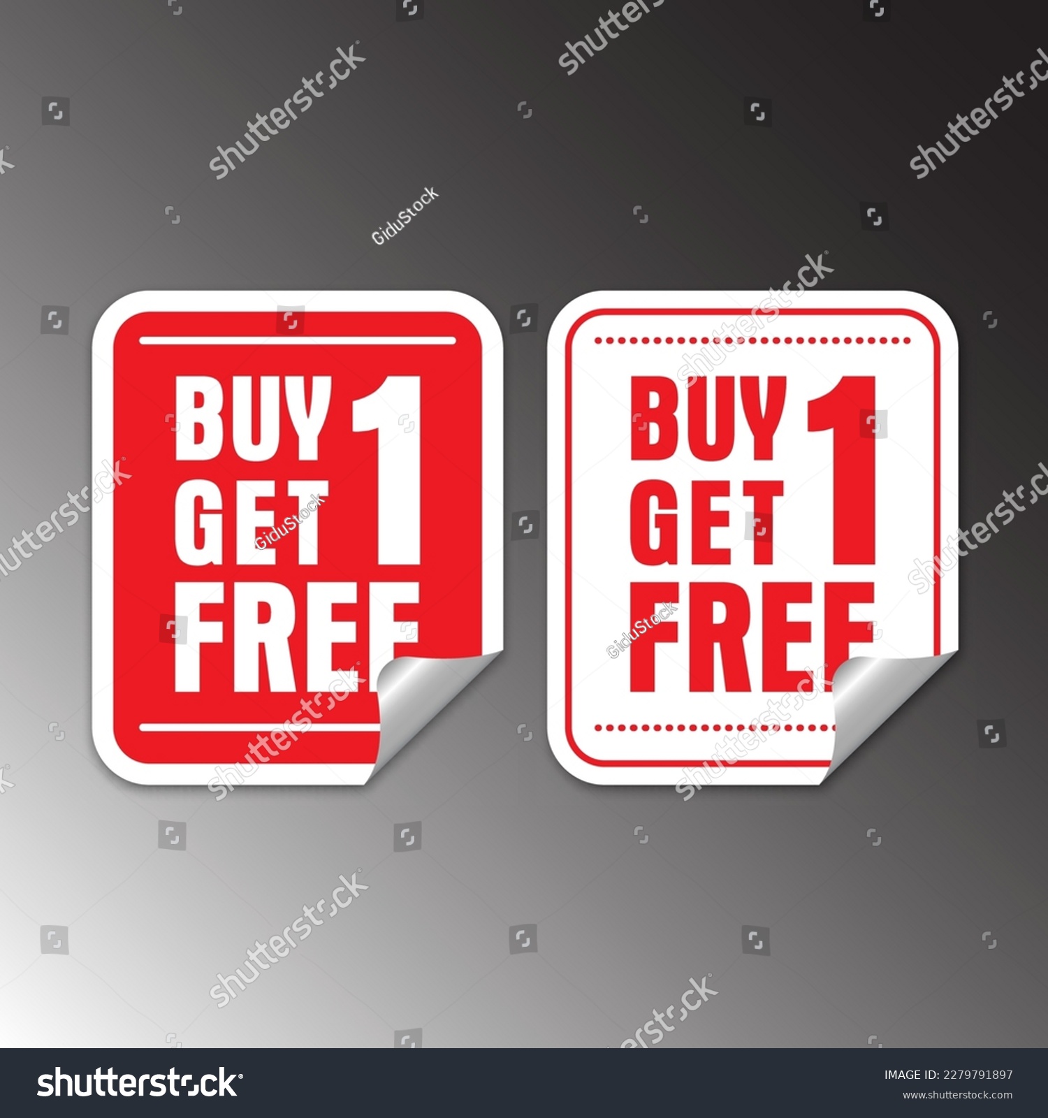 SVG of Buy one get one free, promotional sale stickers set. Eps10 vector illustration. svg