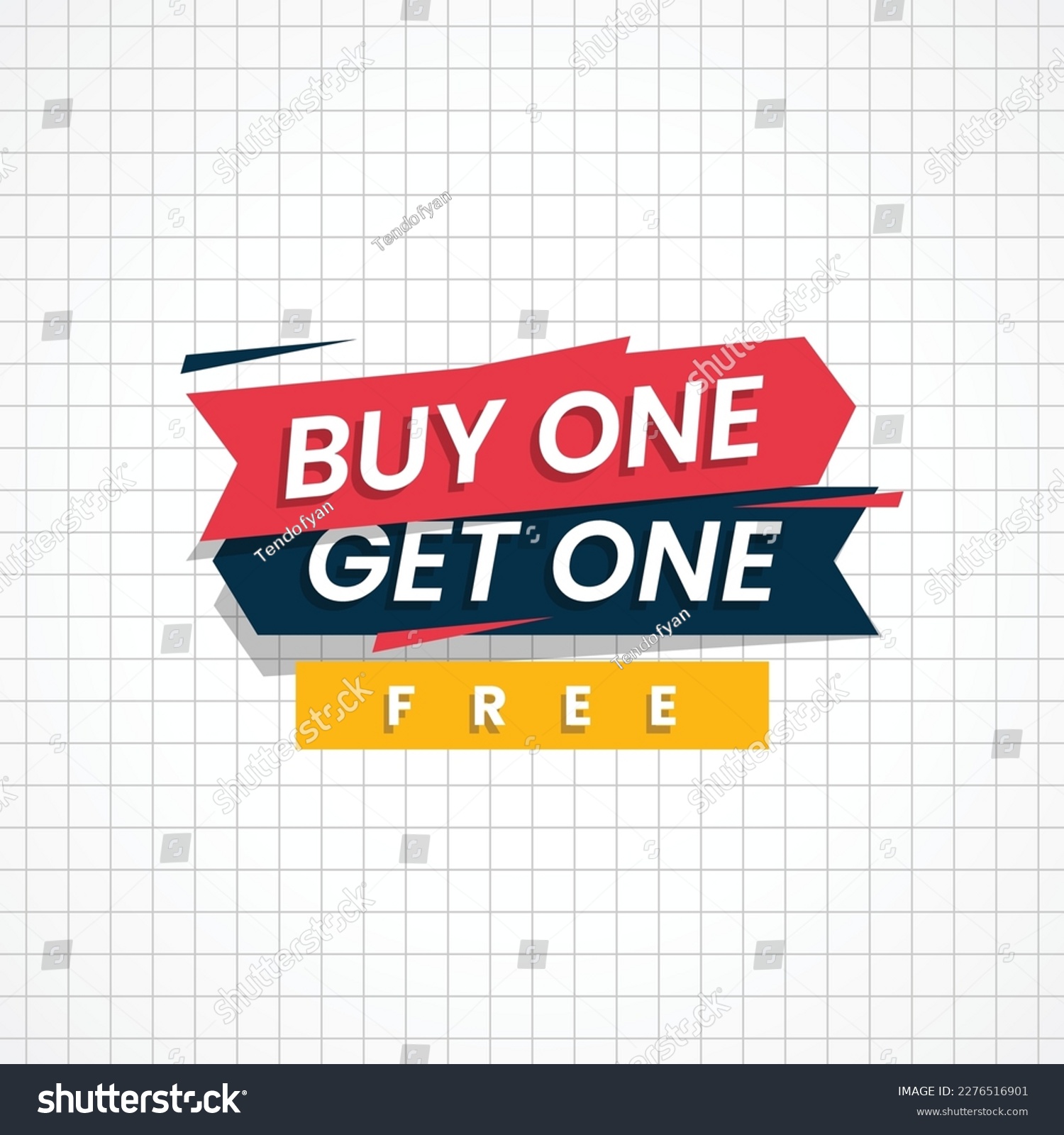 SVG of Buy one get one free tag label template design svg