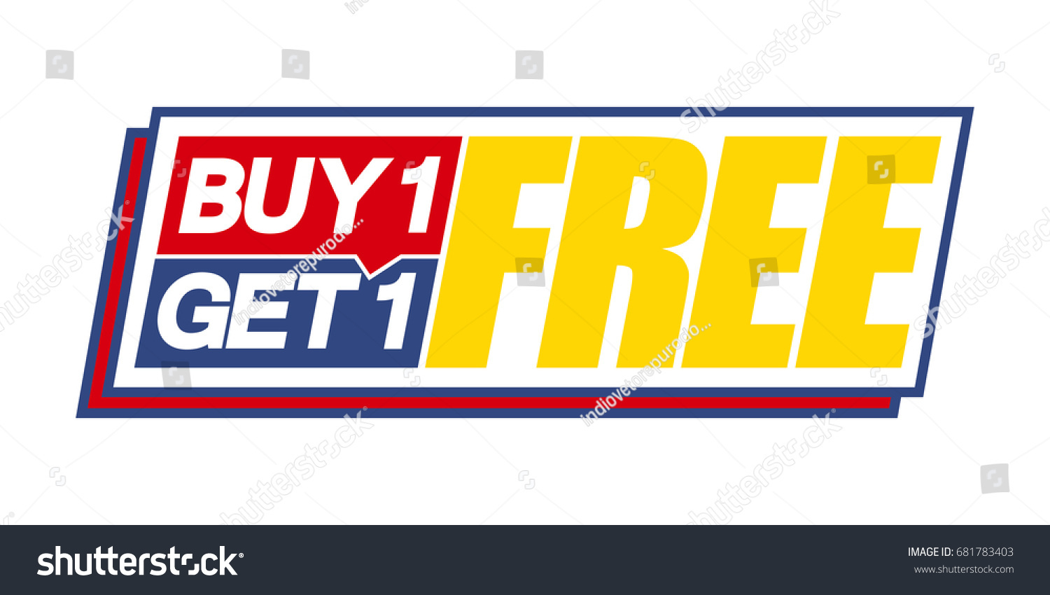 SVG of buy one get one free. vector svg