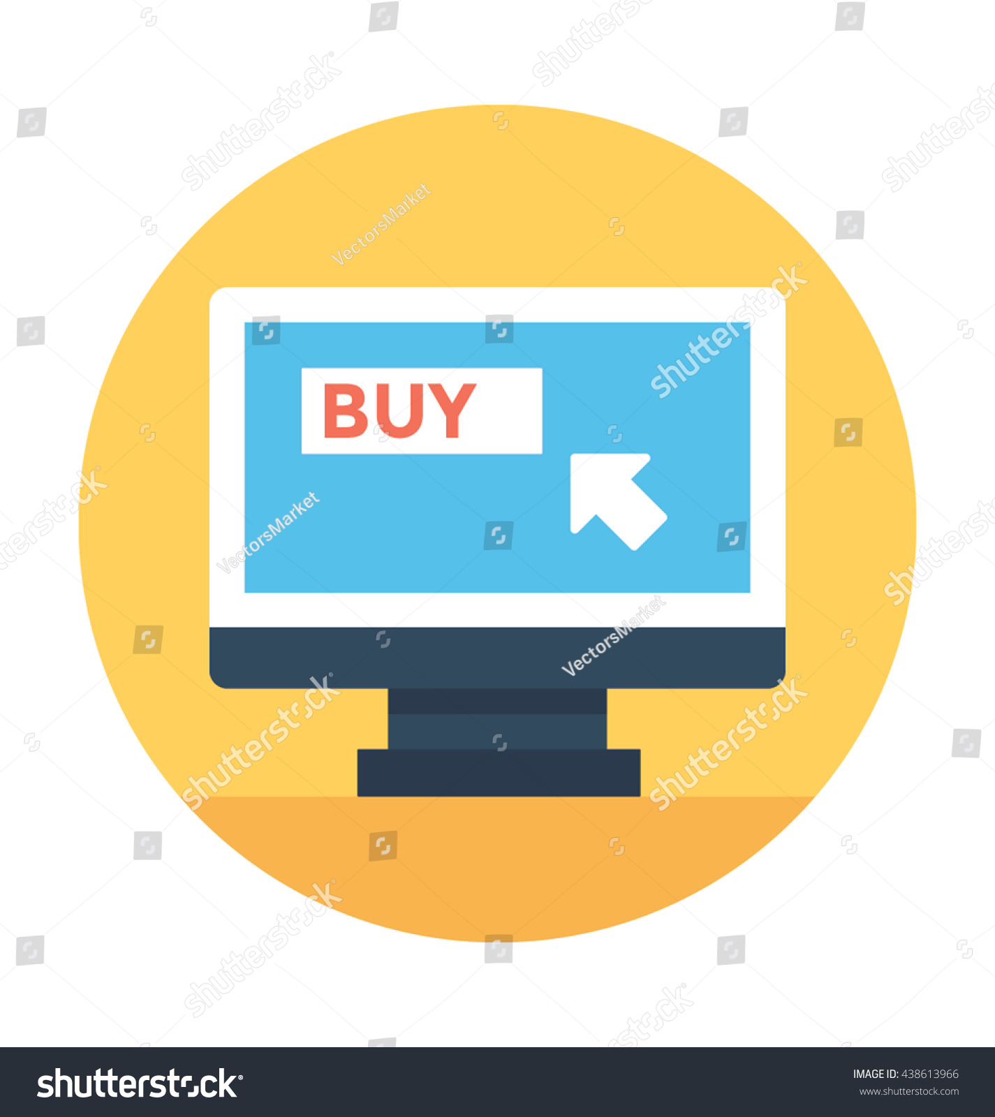 Download Buy Online Vector Icon Stock Vector 438613966 - Shutterstock
