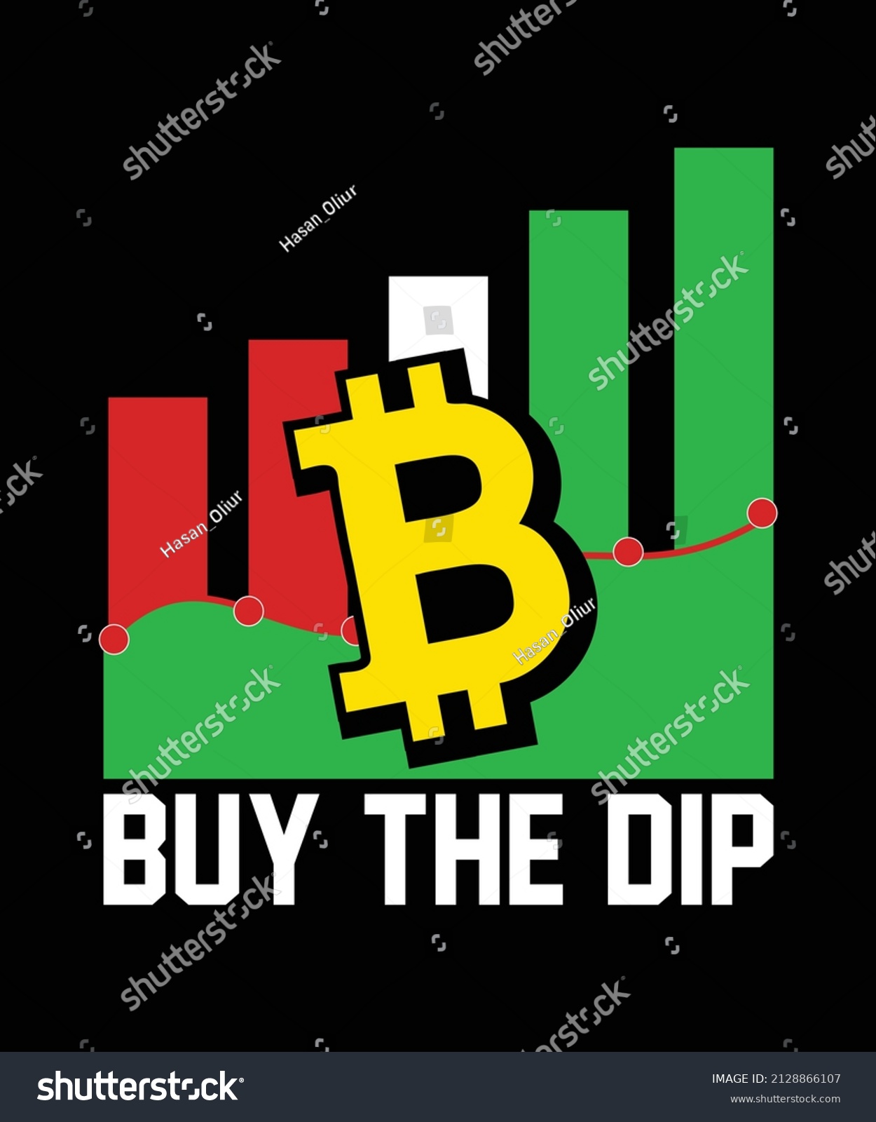 SVG of Buy The Dip Blockchain Bitcoin Graph Chart T-shirt, Typography Cryptocurrency Design Template svg