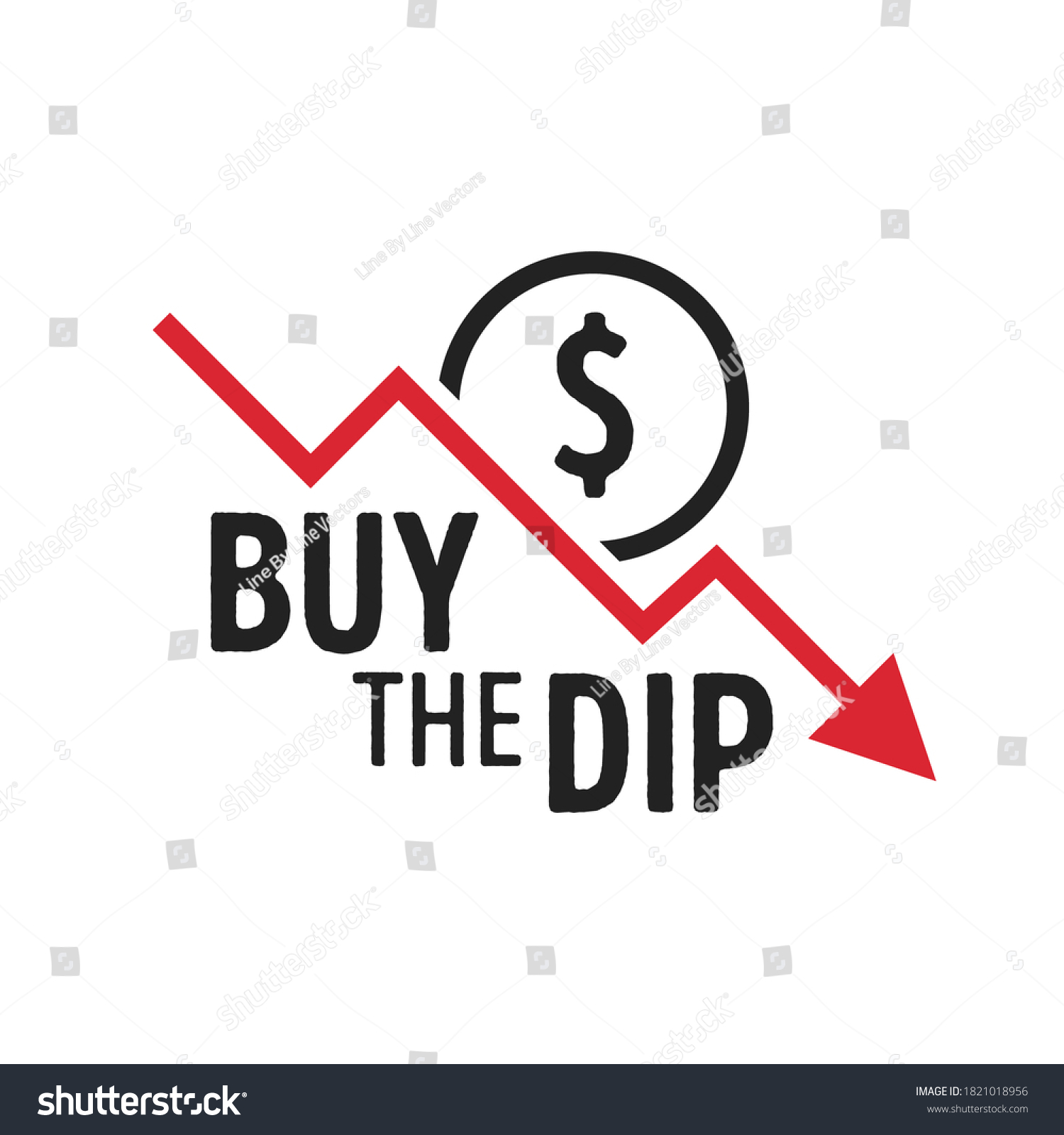 SVG of Buy The Dip, Economics, Stock Market, Stock Exchange, Vector Illustration Background svg