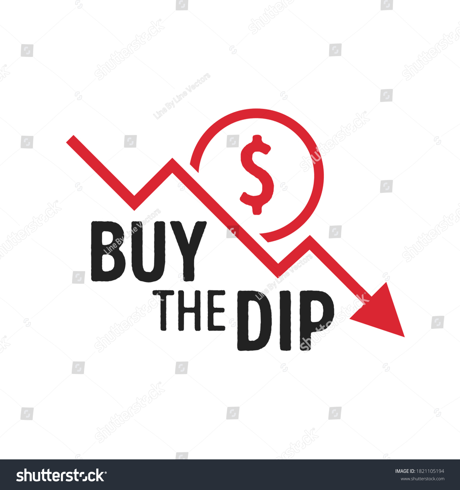 SVG of Buy The Dip, Economics, Stock Market, Stock Exchange, Vector Illustration Background svg