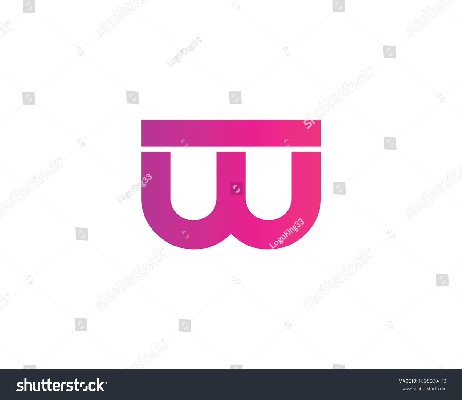 Bw Wb Letter Logo Design Vector Stock Vector (Royalty Free) 1895000443