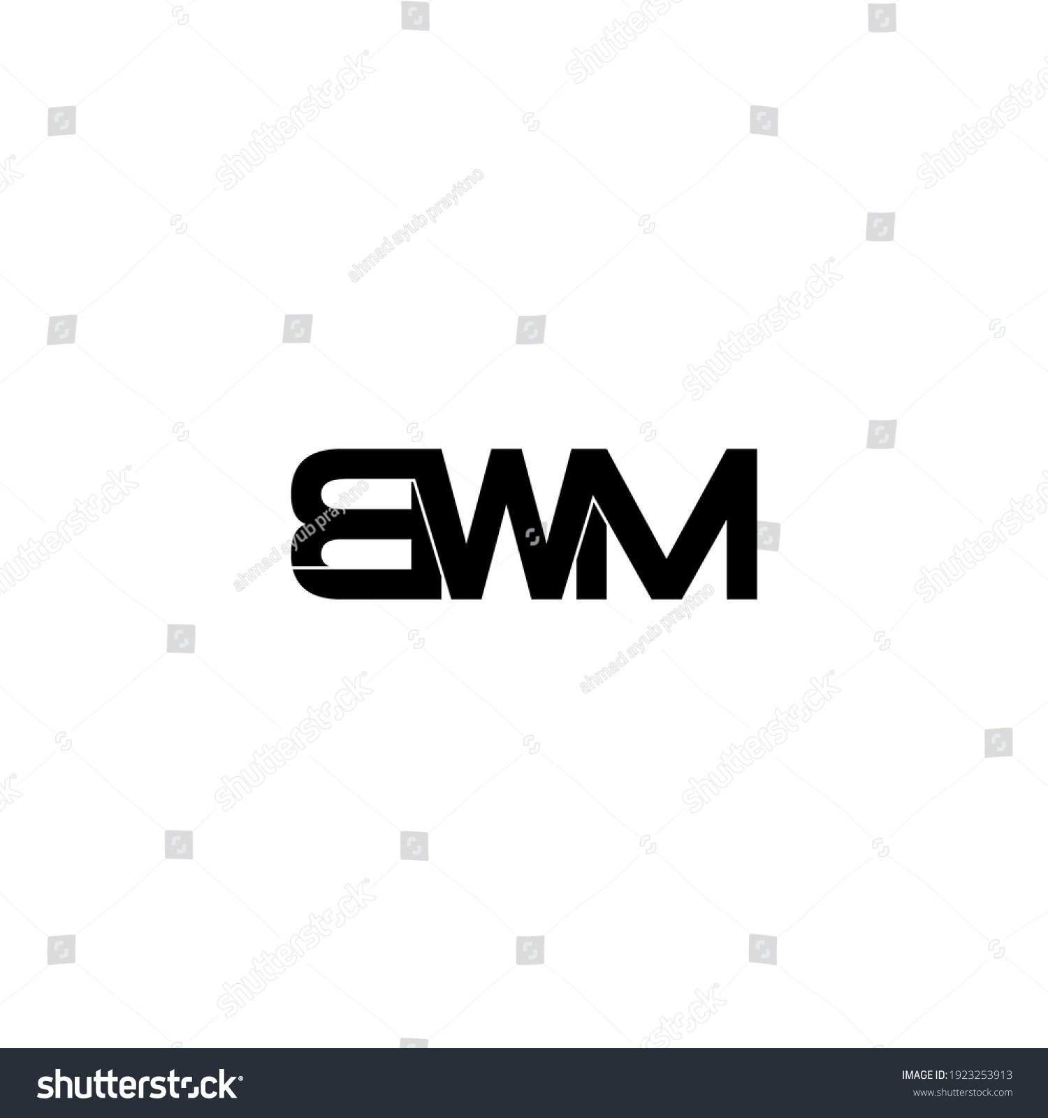 Bwm Letter Original Monogram Logo Design Stock Vector (Royalty Free ...