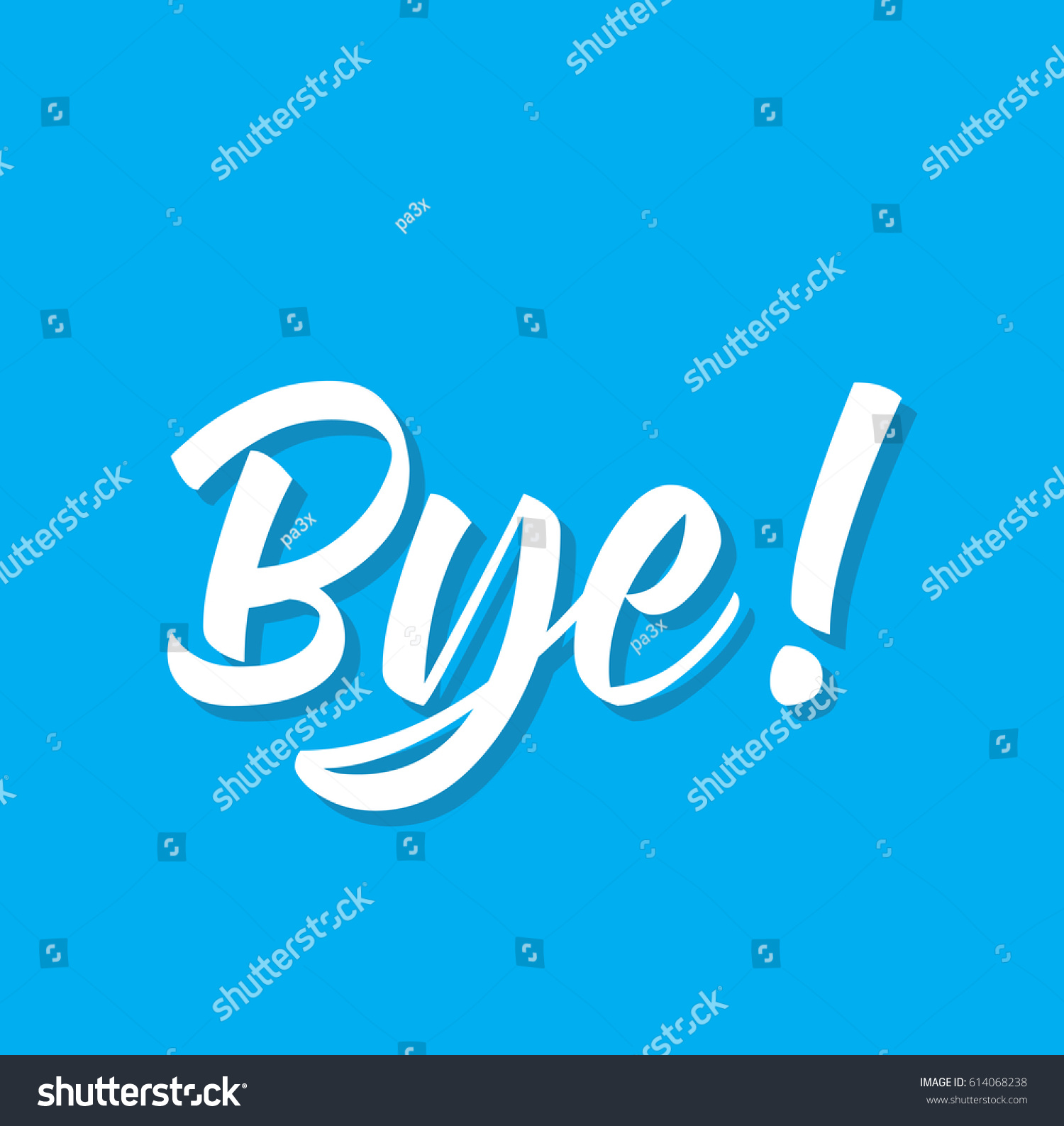 Bye Text Design Vector Calligraphy Typography Stock Vector (Royalty ...