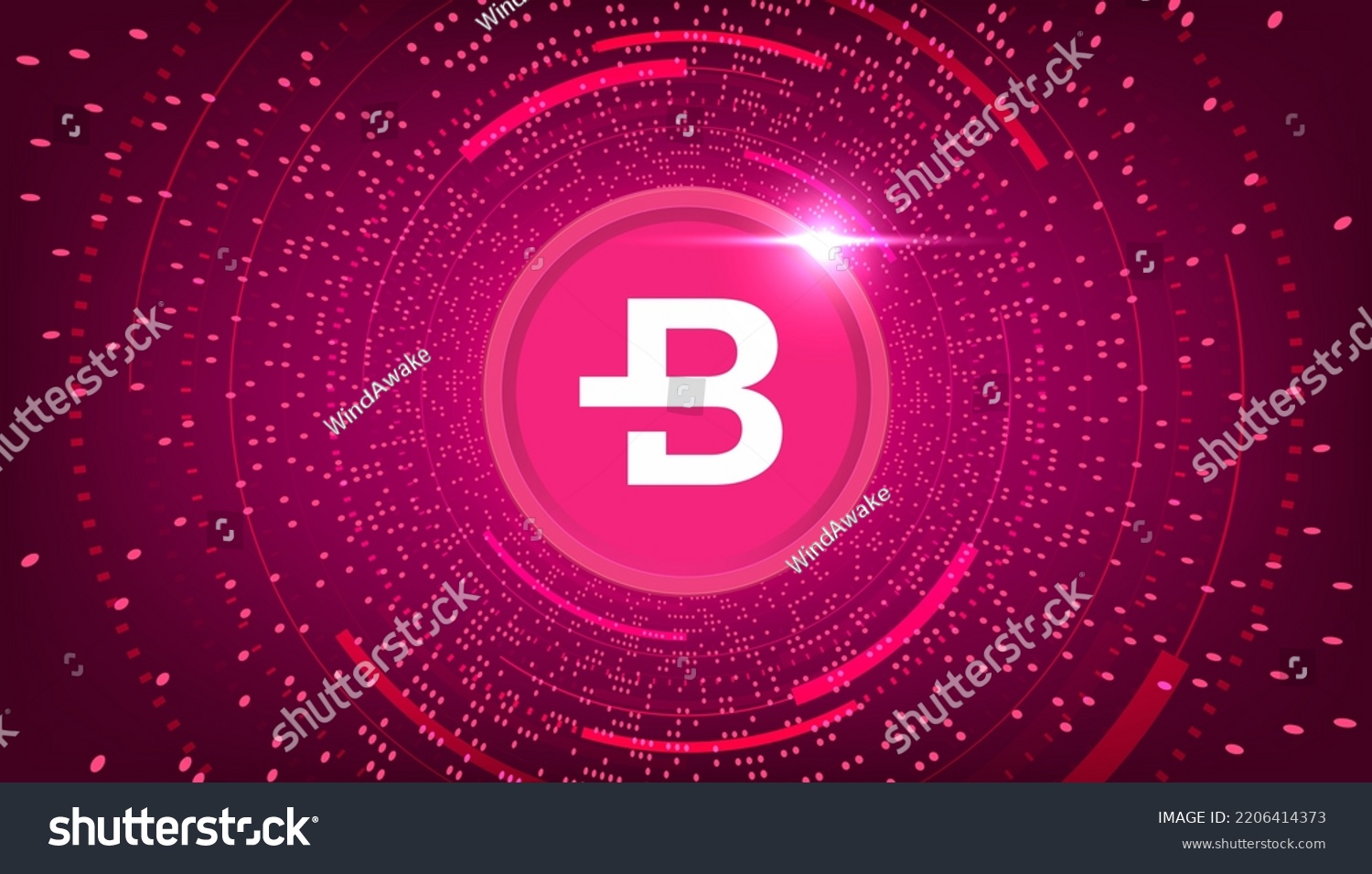 SVG of Bytecoin (BCN) crypto currency themed banner. BCN icon on modern black color background. svg