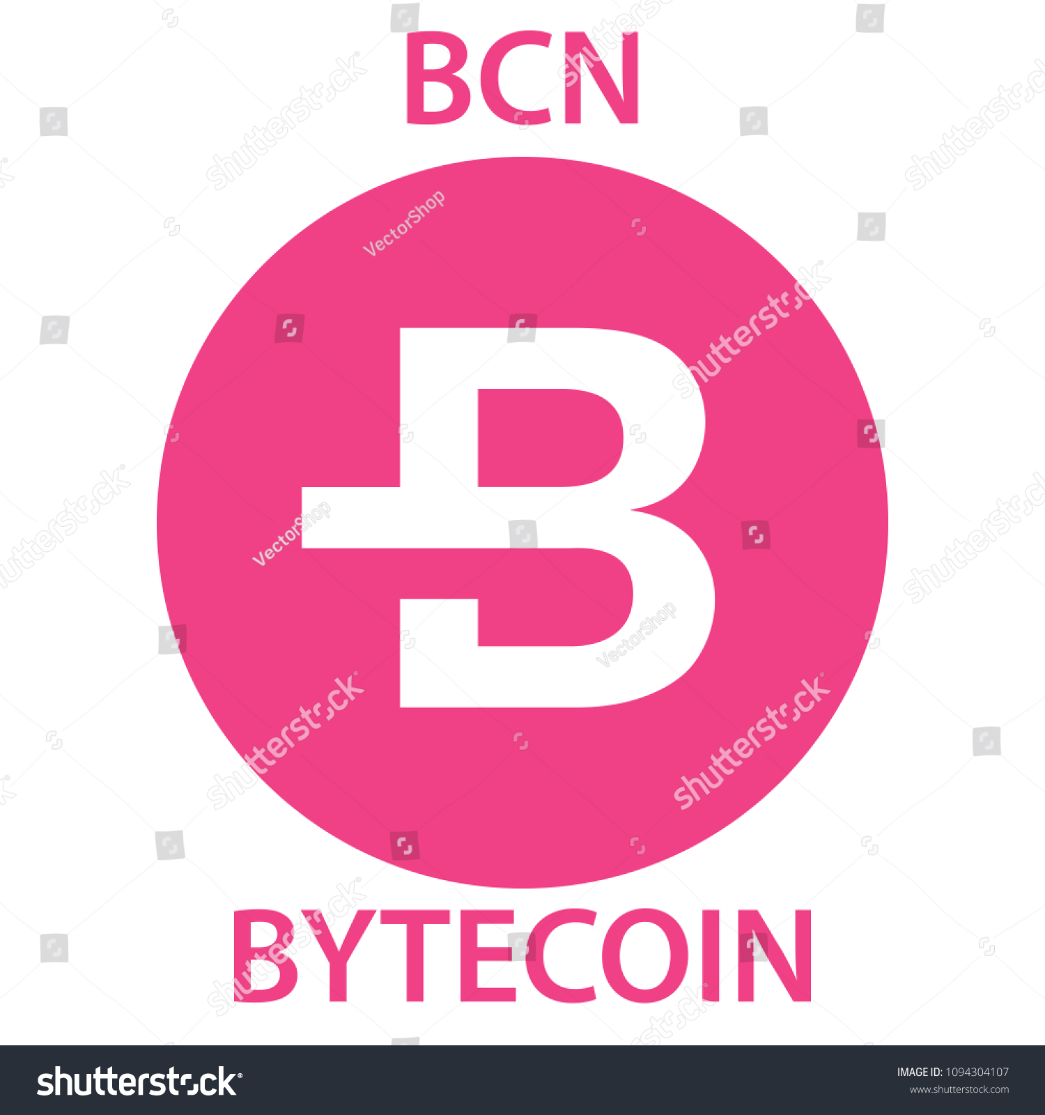 SVG of Bytecoin Coin cryptocurrency blockchain icon. Virtual electronic, internet money or cryptocoin symbol, logo svg