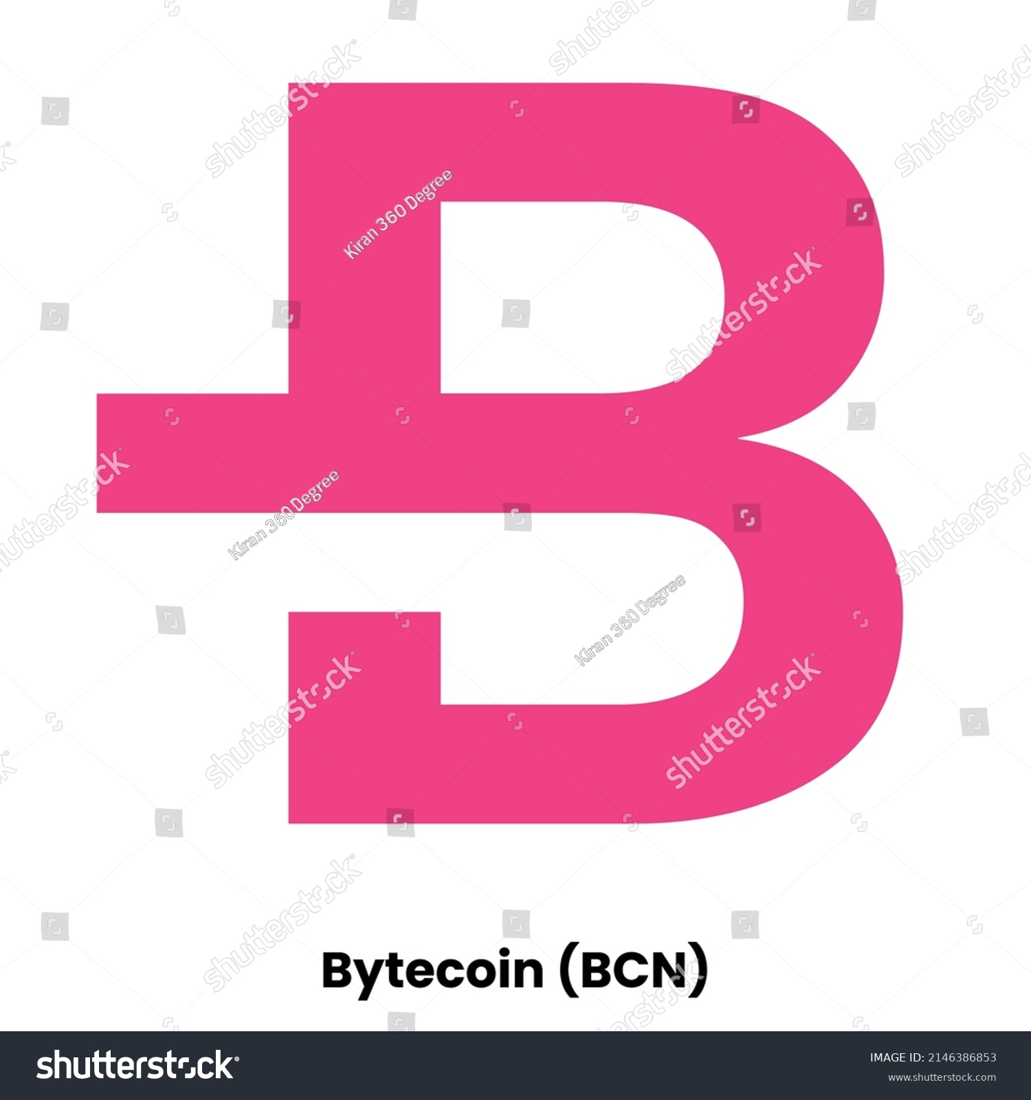 SVG of Bytecoin crypto currency with symbol BCN. Crypto logo vector illustration for stickers, icon, badges, labels and emblem designs. svg