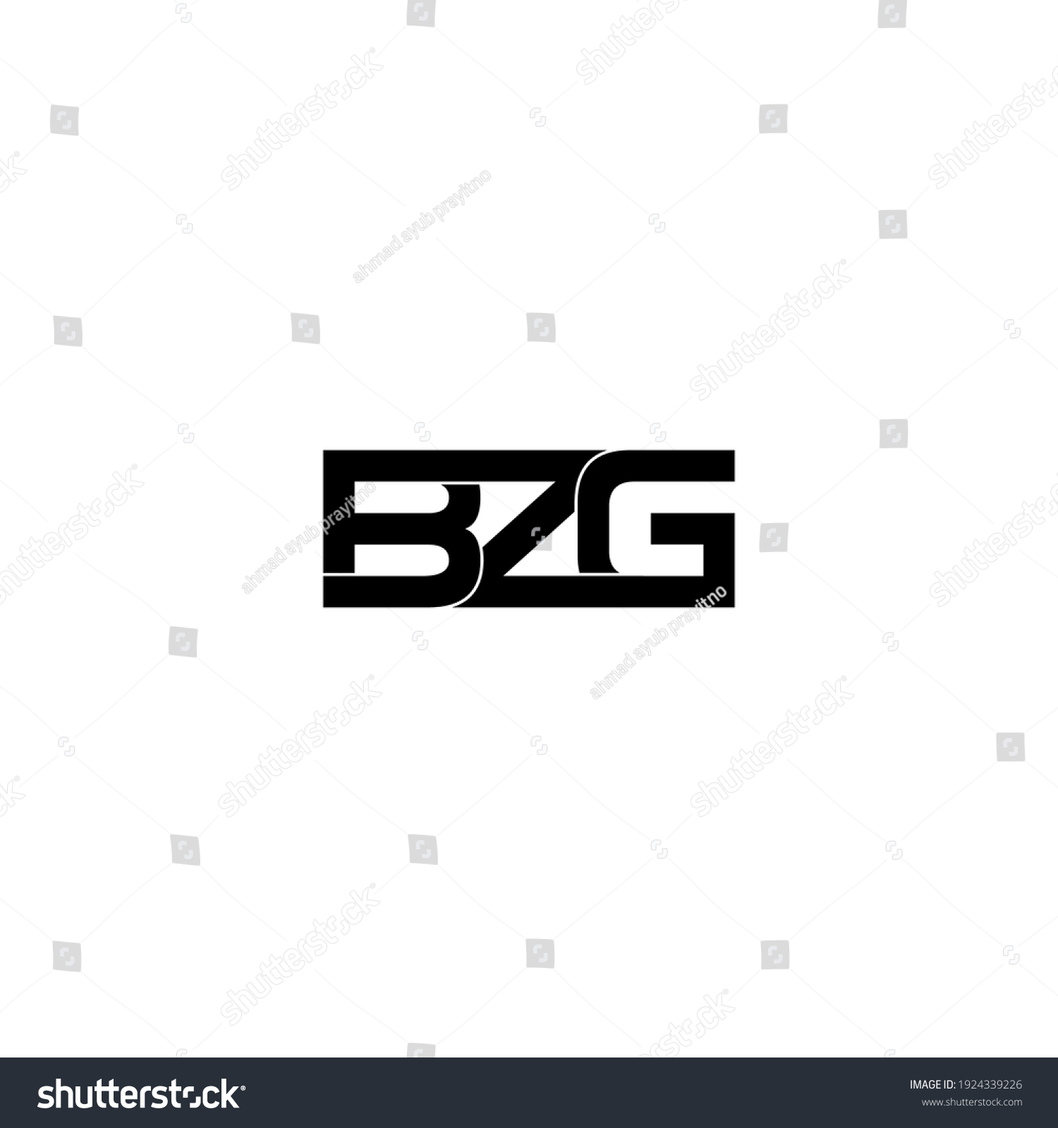 Bzg Letter Original Monogram Logo Design Stock Vector (Royalty Free ...