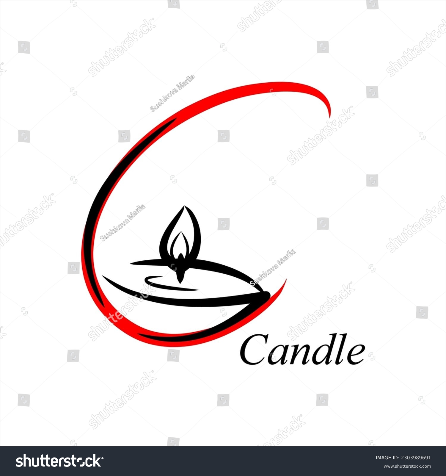 SVG of C - Candle. ABC with objects. Series of letters A-Z. Images of objects. Minimalism. Beautiful letters. Line drawing. logo design initial C combine with object. svg