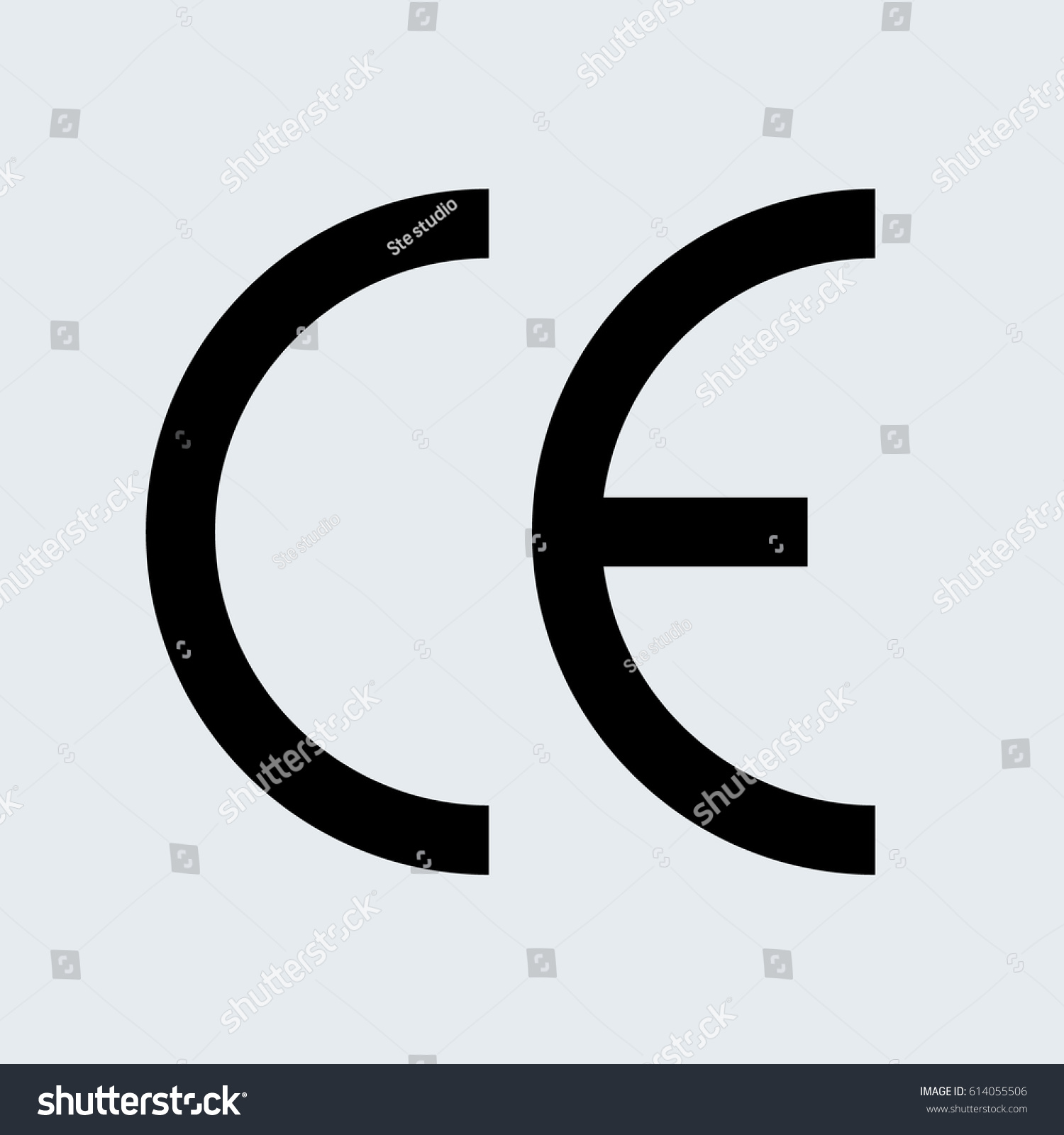 C E Mark Symbol Gray Stock Vector (Royalty Free) 614055506 | Shutterstock