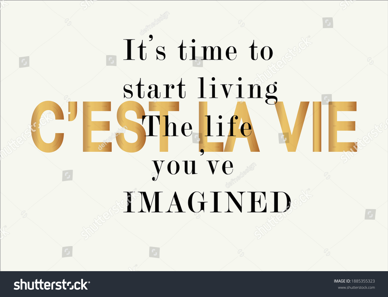 Cest La Vie S Life English Stock Vector Royalty Free 1885355323