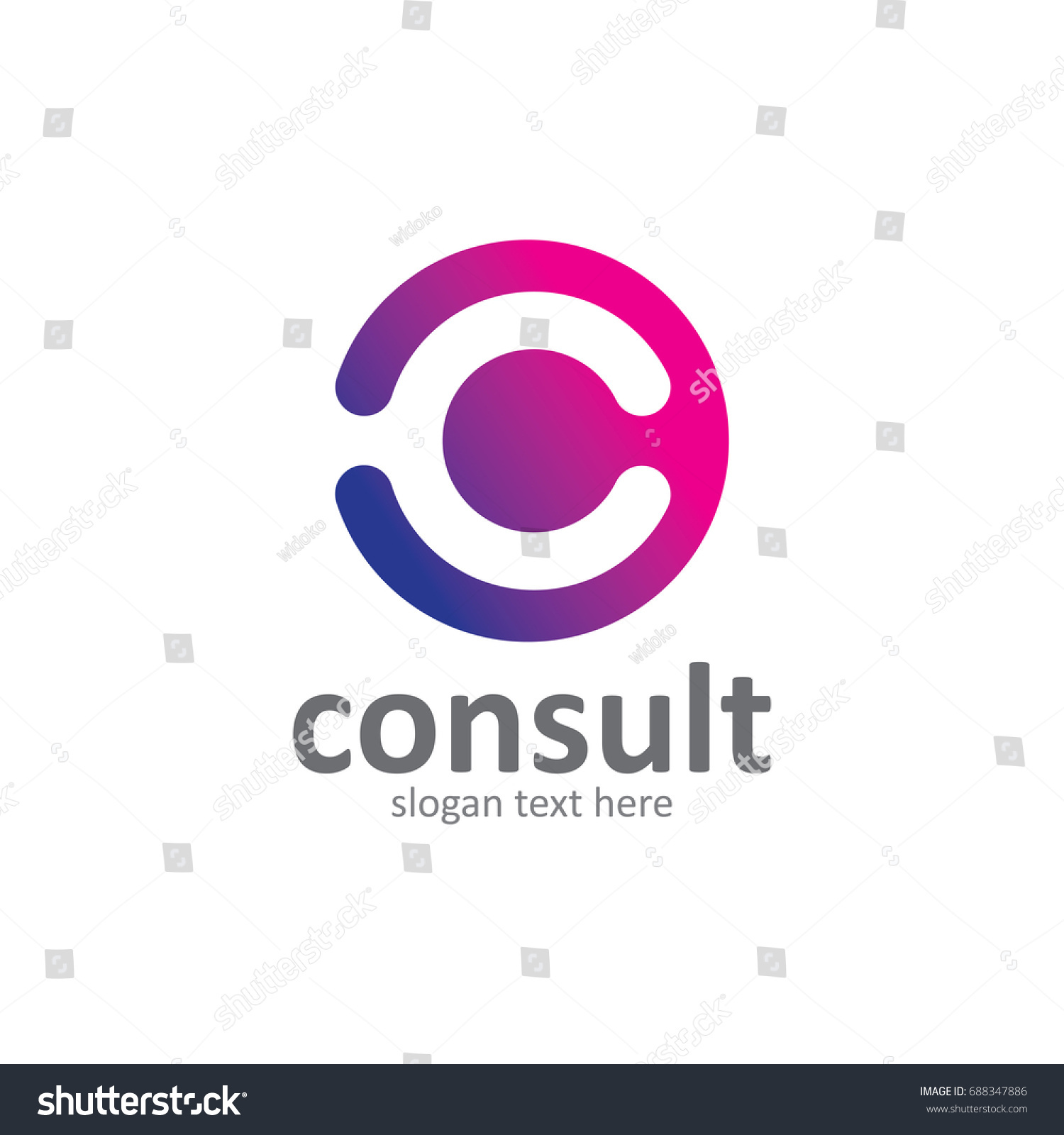C Letter Logo Gradient Color Stock Vector (Royalty Free) 688347886 ...