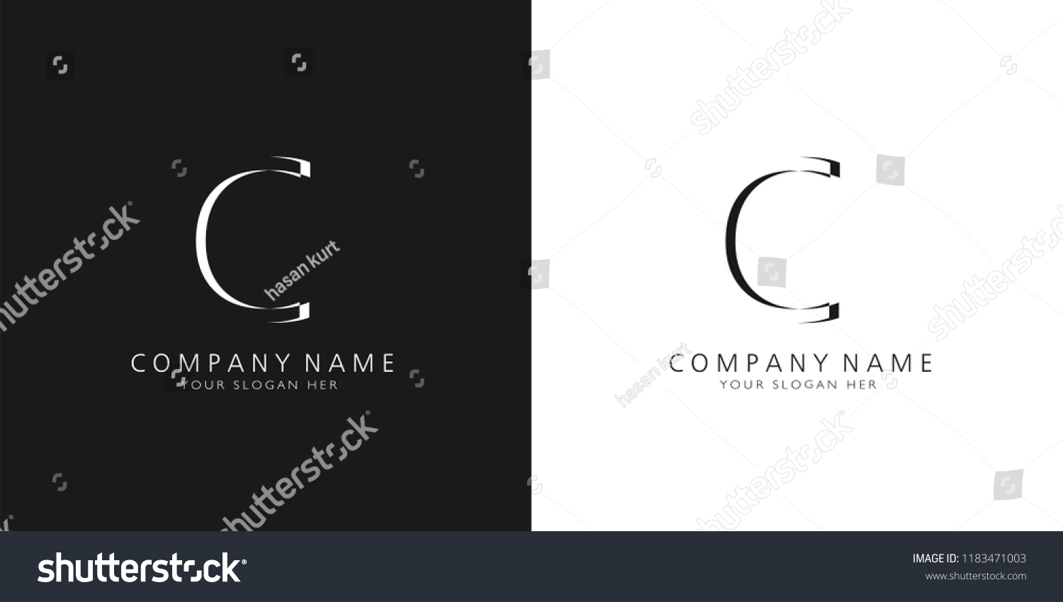 C Logo Letter Modern Design Black Stock Vector (Royalty Free ...