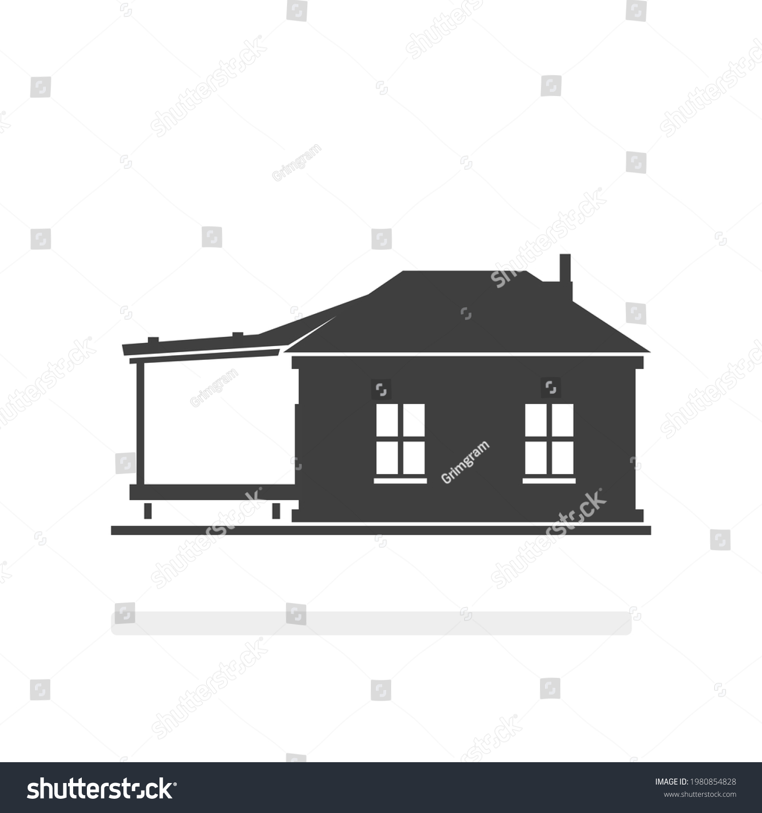 SVG of Cabin Rental Bed and Breakfast Icon - Silhouette Vector Illustration Art svg