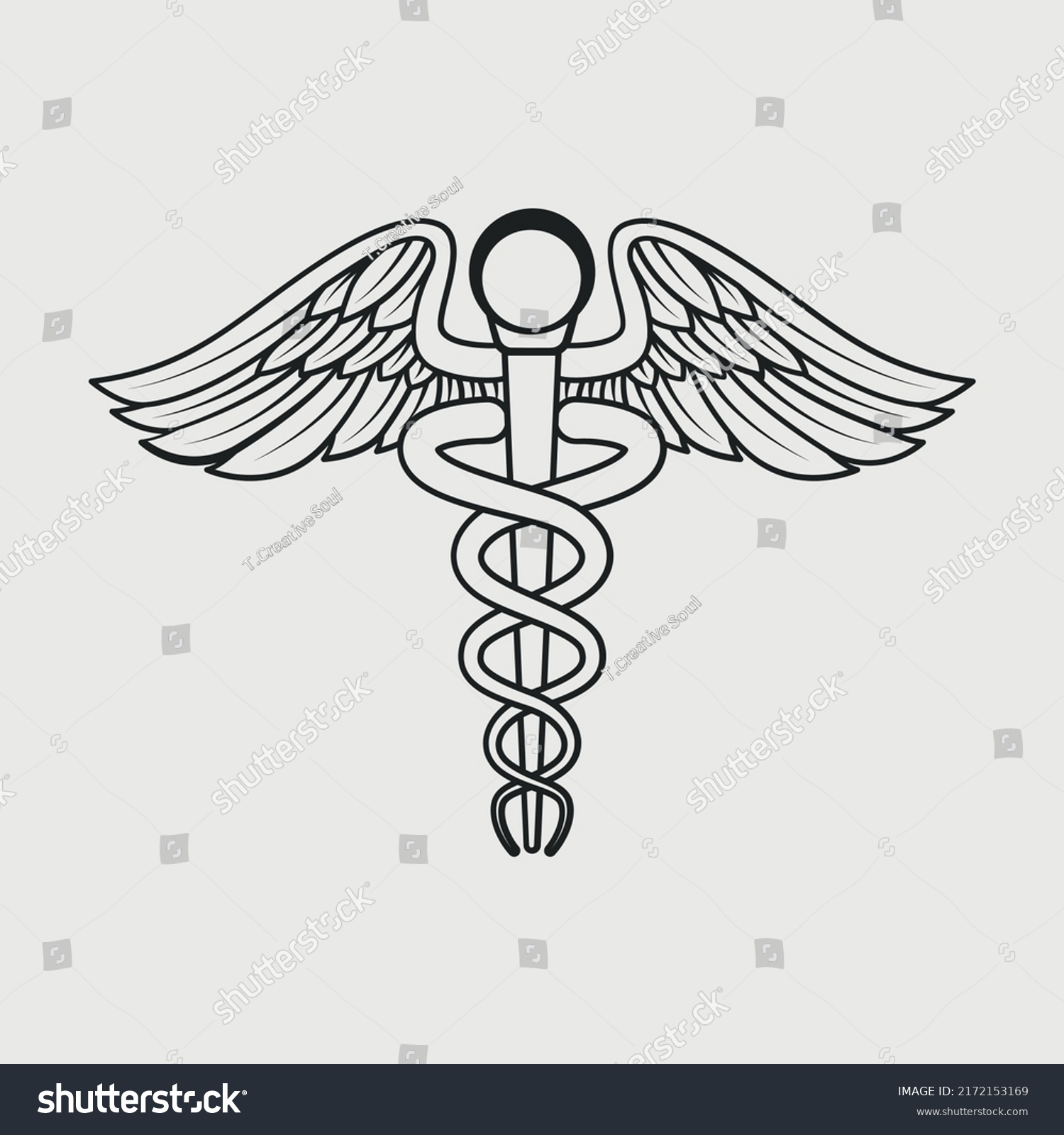 Caduceus Symbol Svg Bundle Cut File Stock Vector (Royalty Free ...