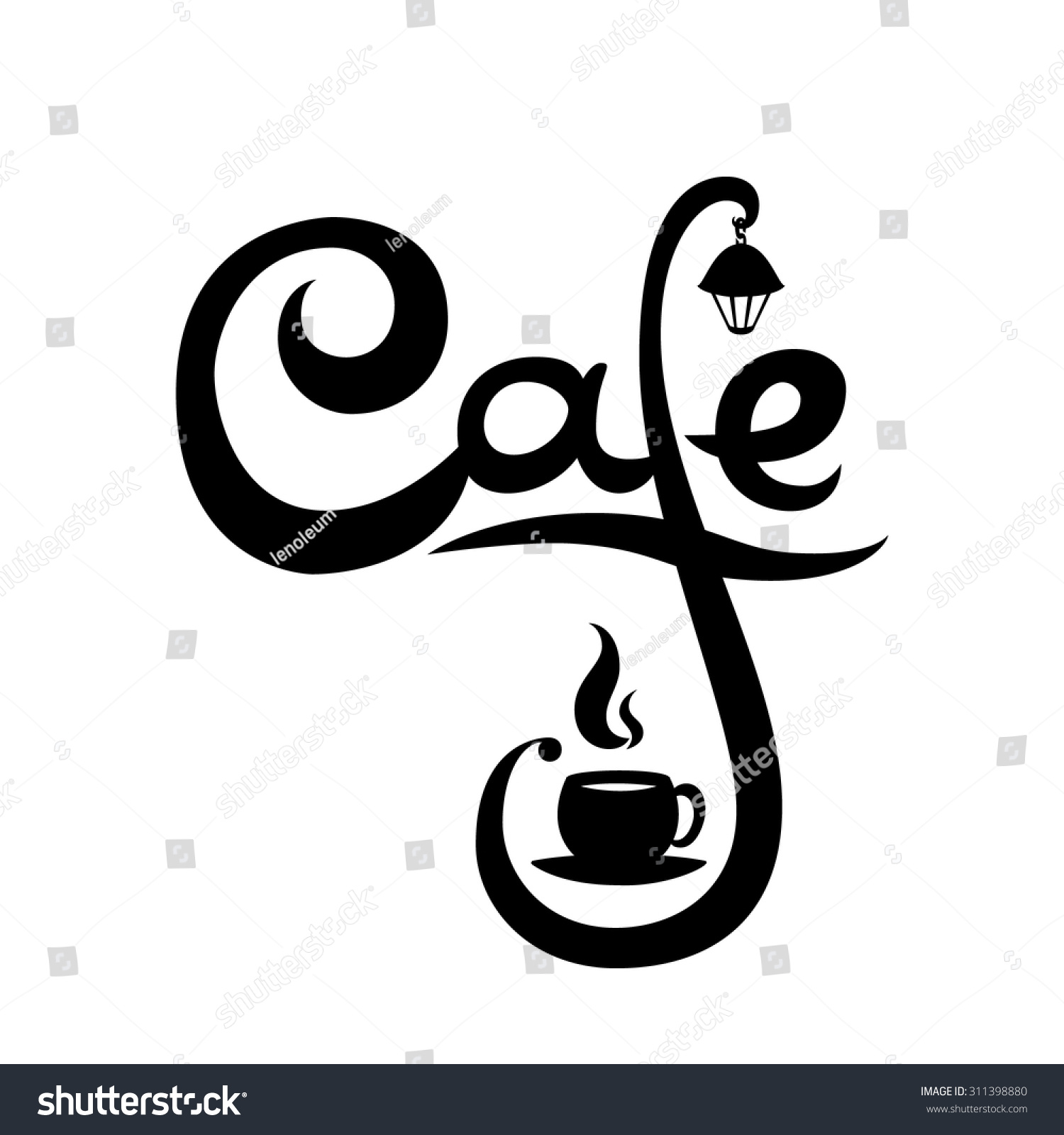  Cafe  Logo  Steamed Cup Hot Coffeetea Stock Vector 311398880 