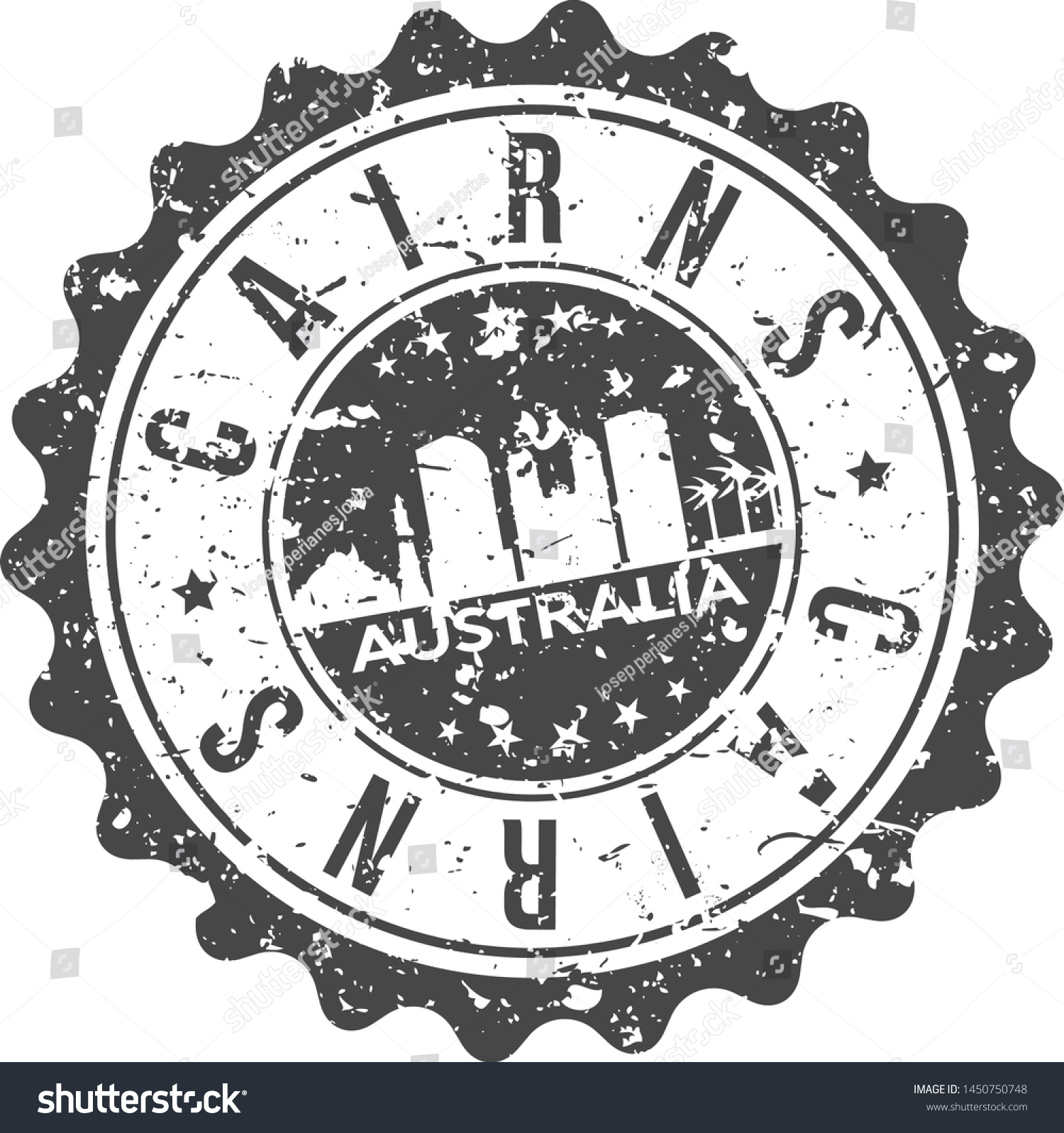 Cairns Australia City Skyline Silhouette City Stock Vector (Royalty ...