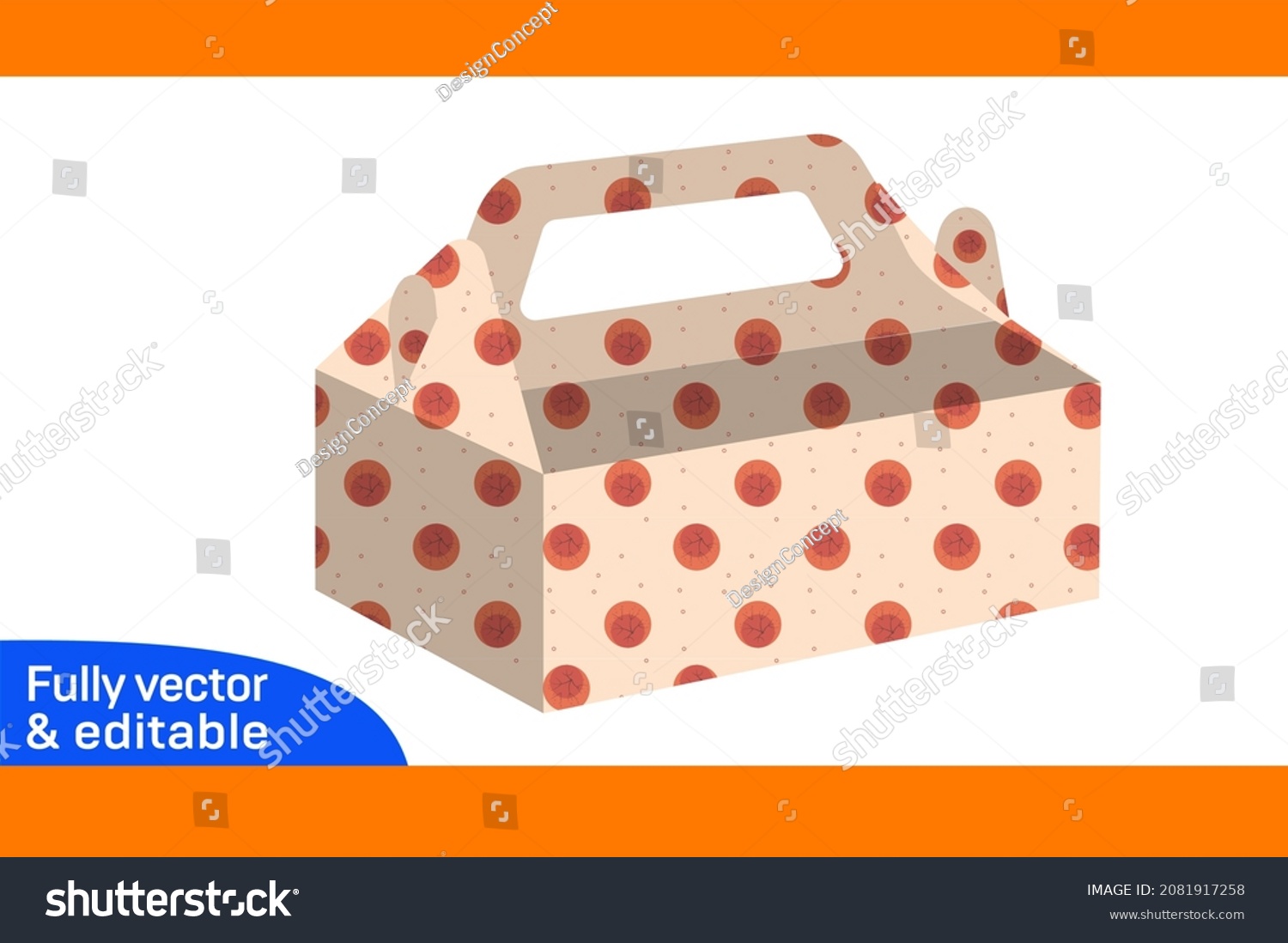 SVG of Cake box and packaging design 3D box vector svg