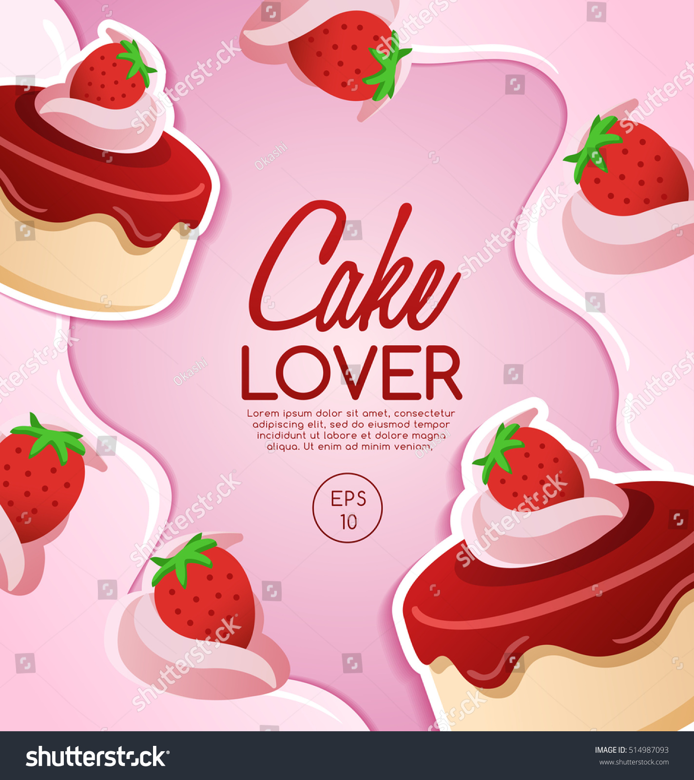 Cake Elements Vector Illustration Stock Vector (Royalty Free) 514987093