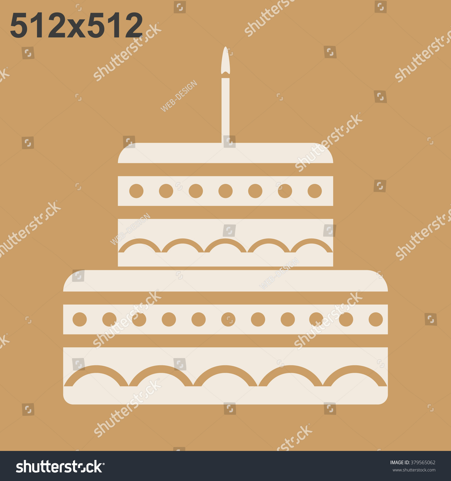 Cake Icon Jpg Stock Vector 379565062 : Shutterstock