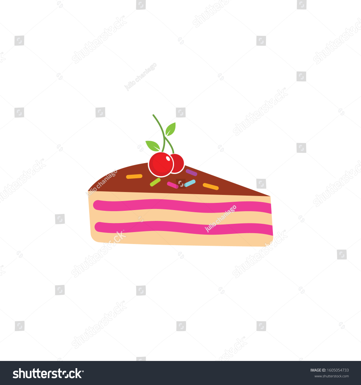 Cake Logo Vector Ilustration Template Stock Vector (Royalty Free ...