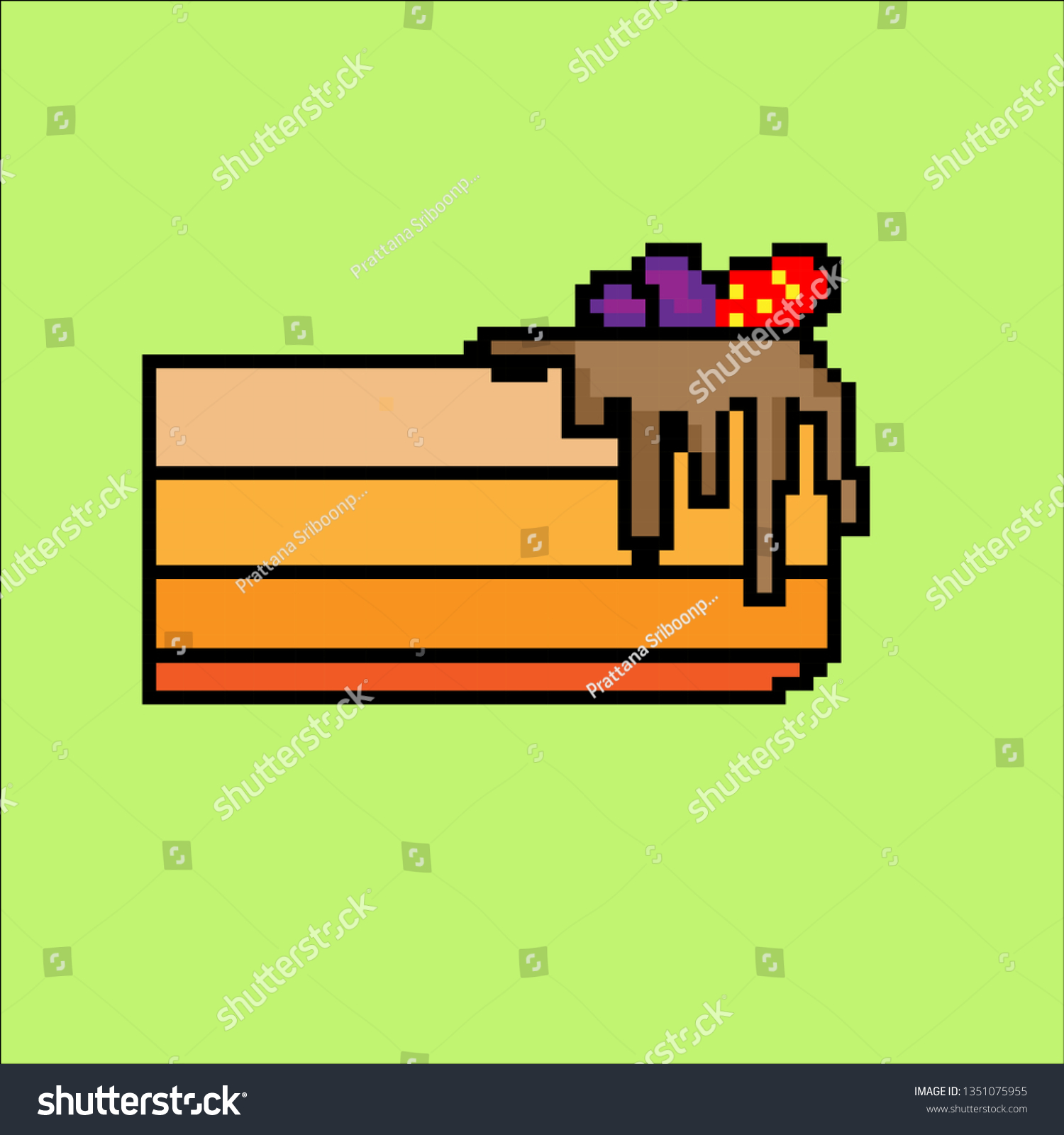 Cake Pixel Art Stock Vector (Royalty Free) 1351075955 | Shutterstock