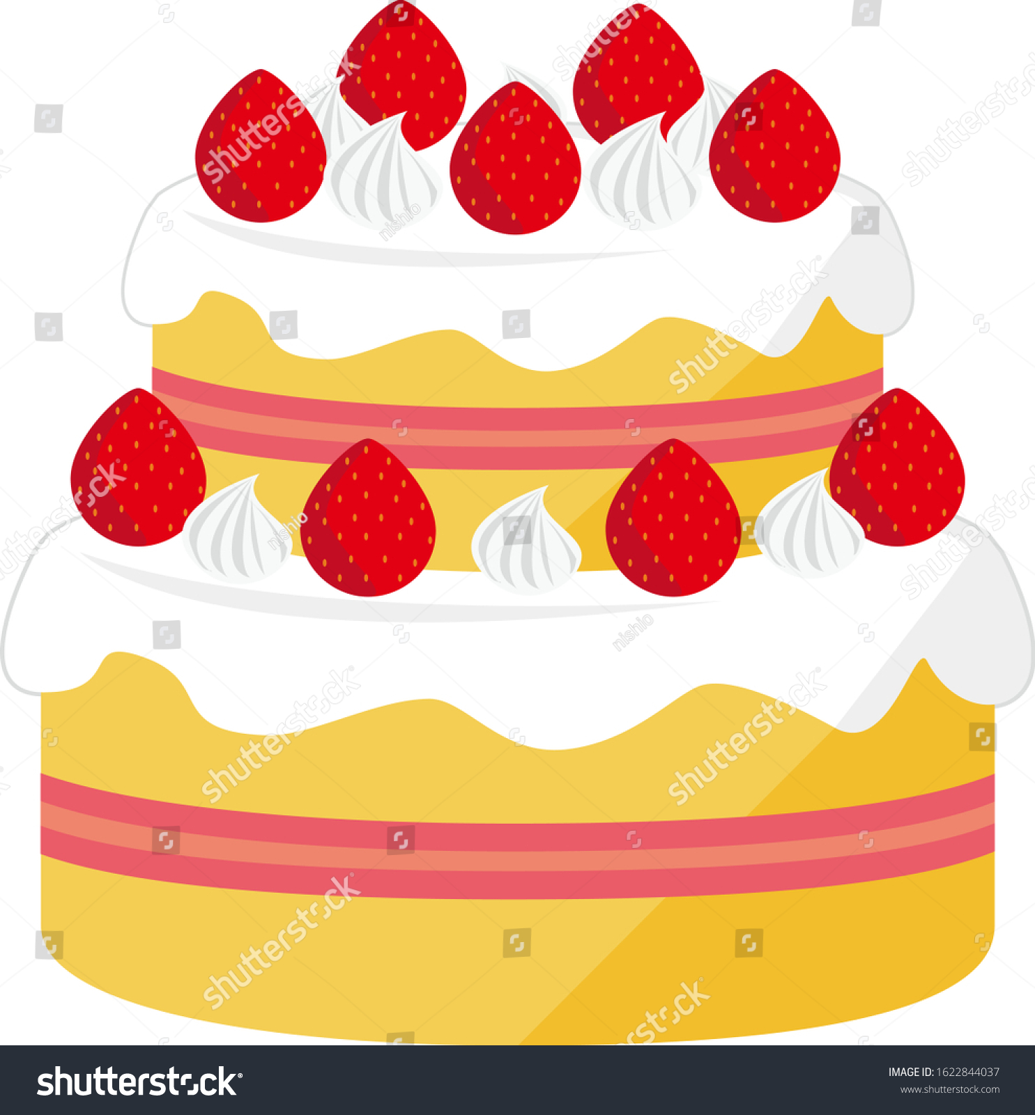 Cake Vector Illustration Sweets Desserts Shortcake Stock Vector ...