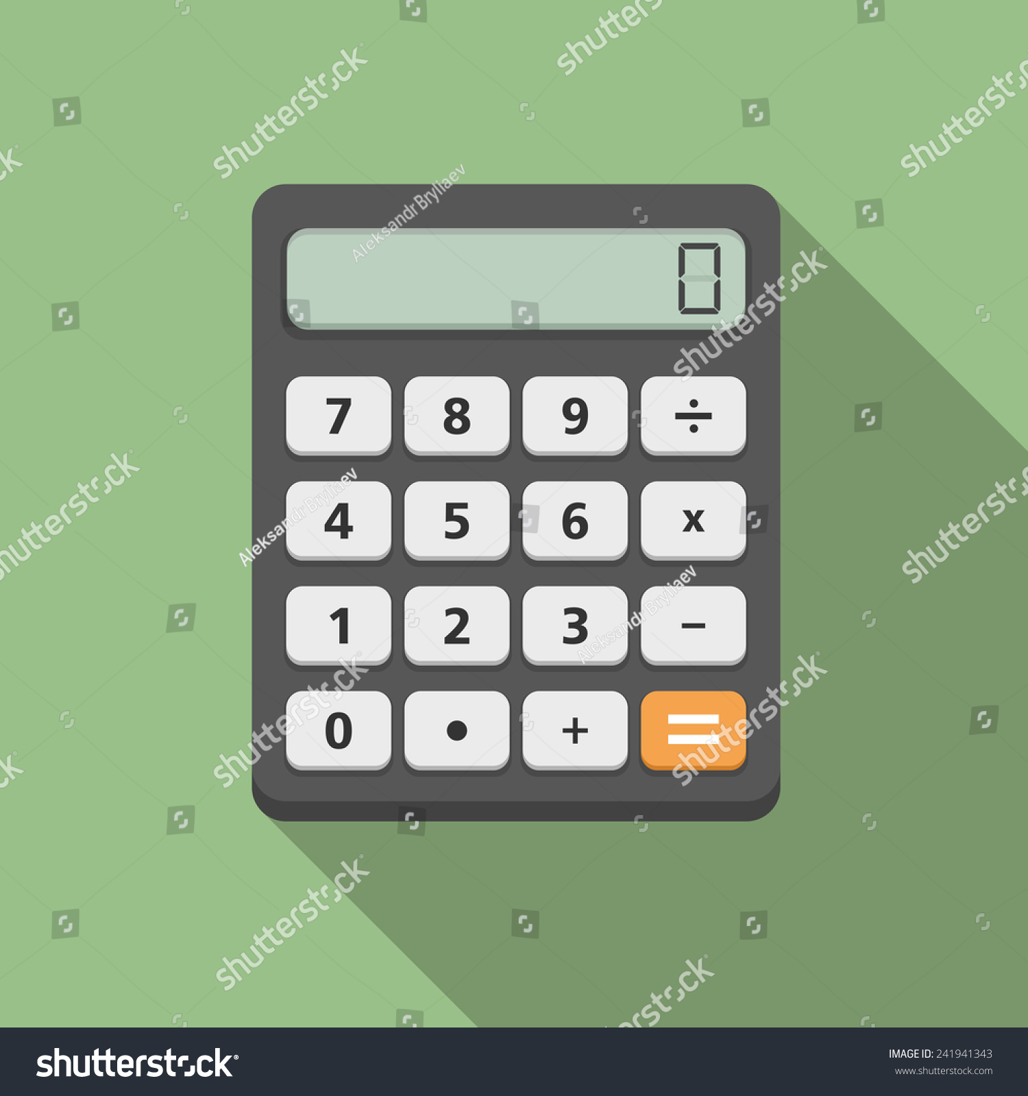 vector calculator circle Flat Stock Illustration Design Vector Calculator Eps10