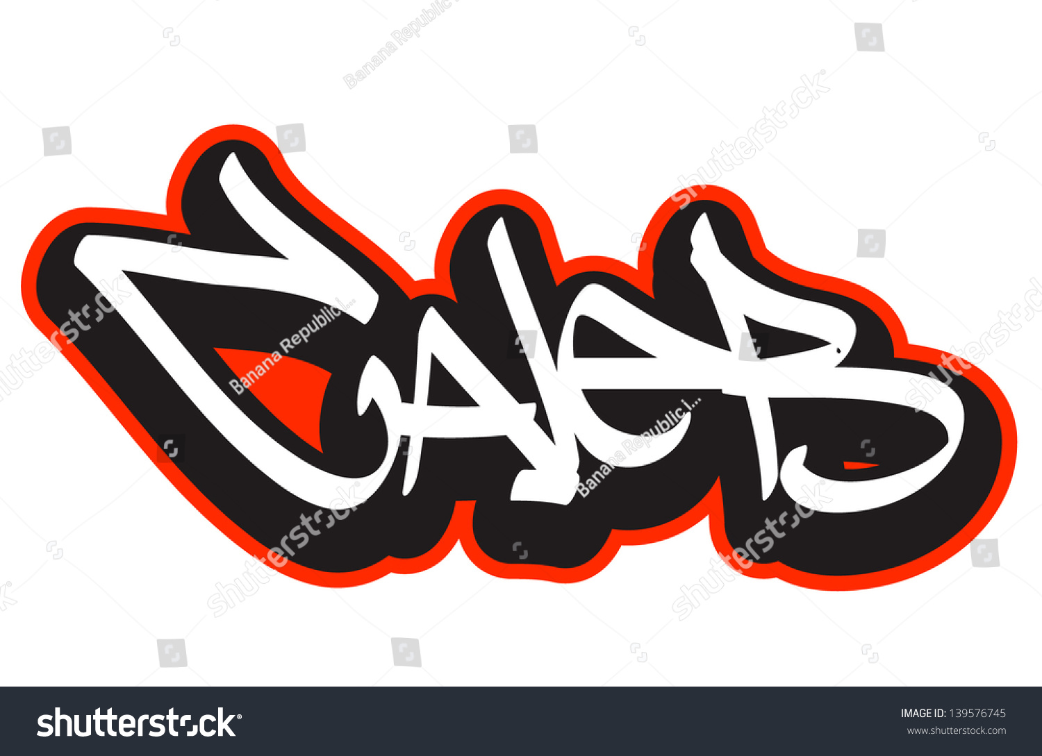 Caleb Graffiti Font Style Name Hiphop Stock Vector 139576745 - Shutterstock