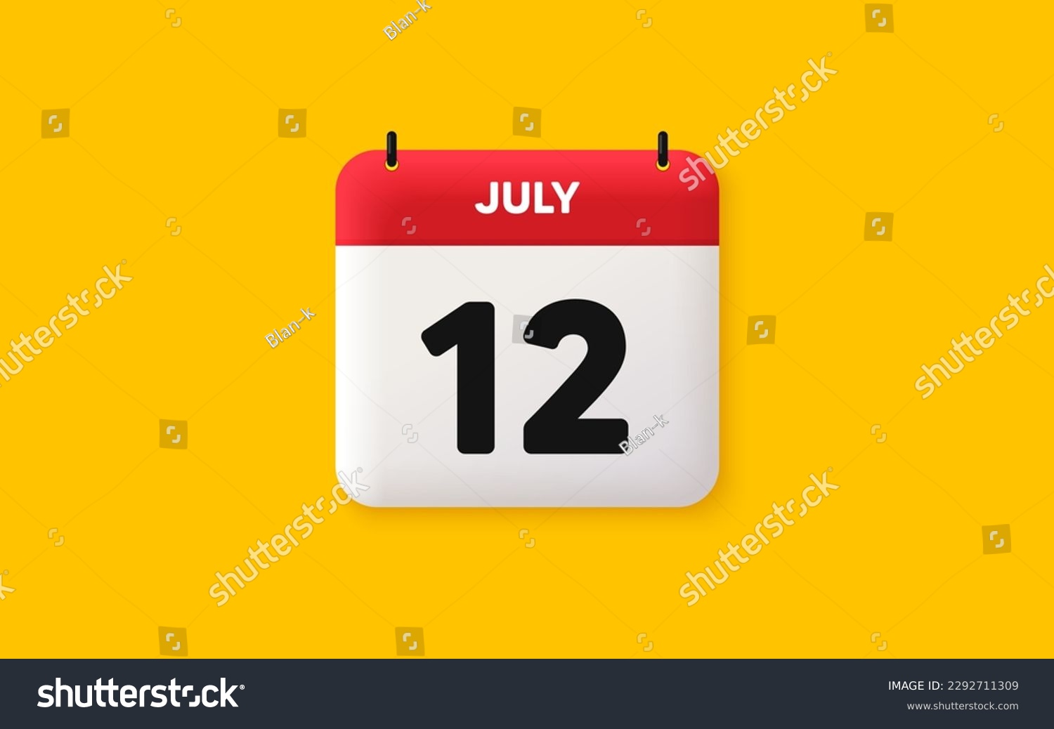 SVG of Calendar date 3d icon. 12th day of the month icon. Event schedule date. Meeting appointment time. Agenda plan, July month schedule 3d calendar and Time planner. 12th day day reminder. Vector svg