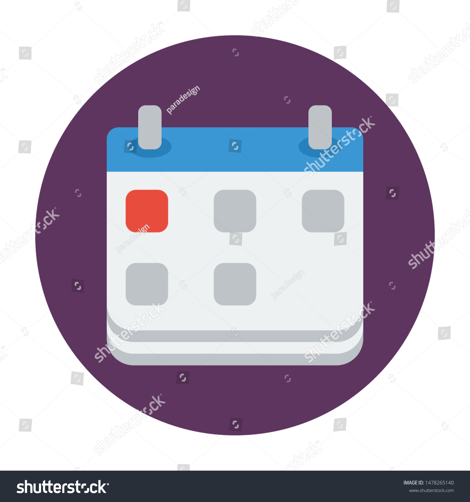 Calendar Flat Icon Can Be Used Stock Vector Royalty Free