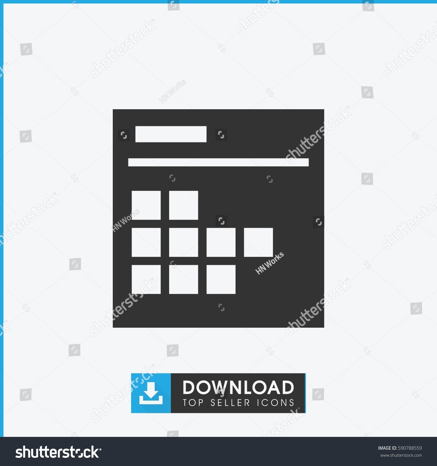 Calendar Icon Simple Filled Calendar Icon Stock Vector 590788559