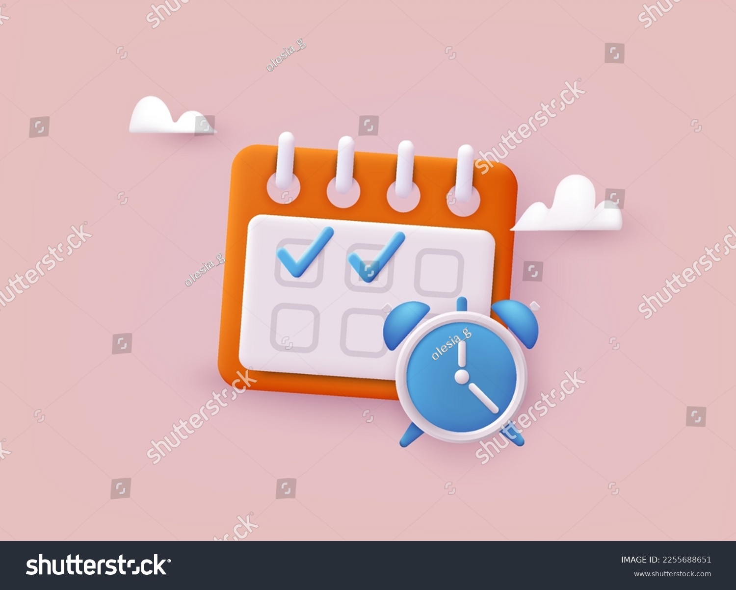 SVG of Calendar icon with check sign. Working and day planning concept. 3D Vector Illustrations. svg