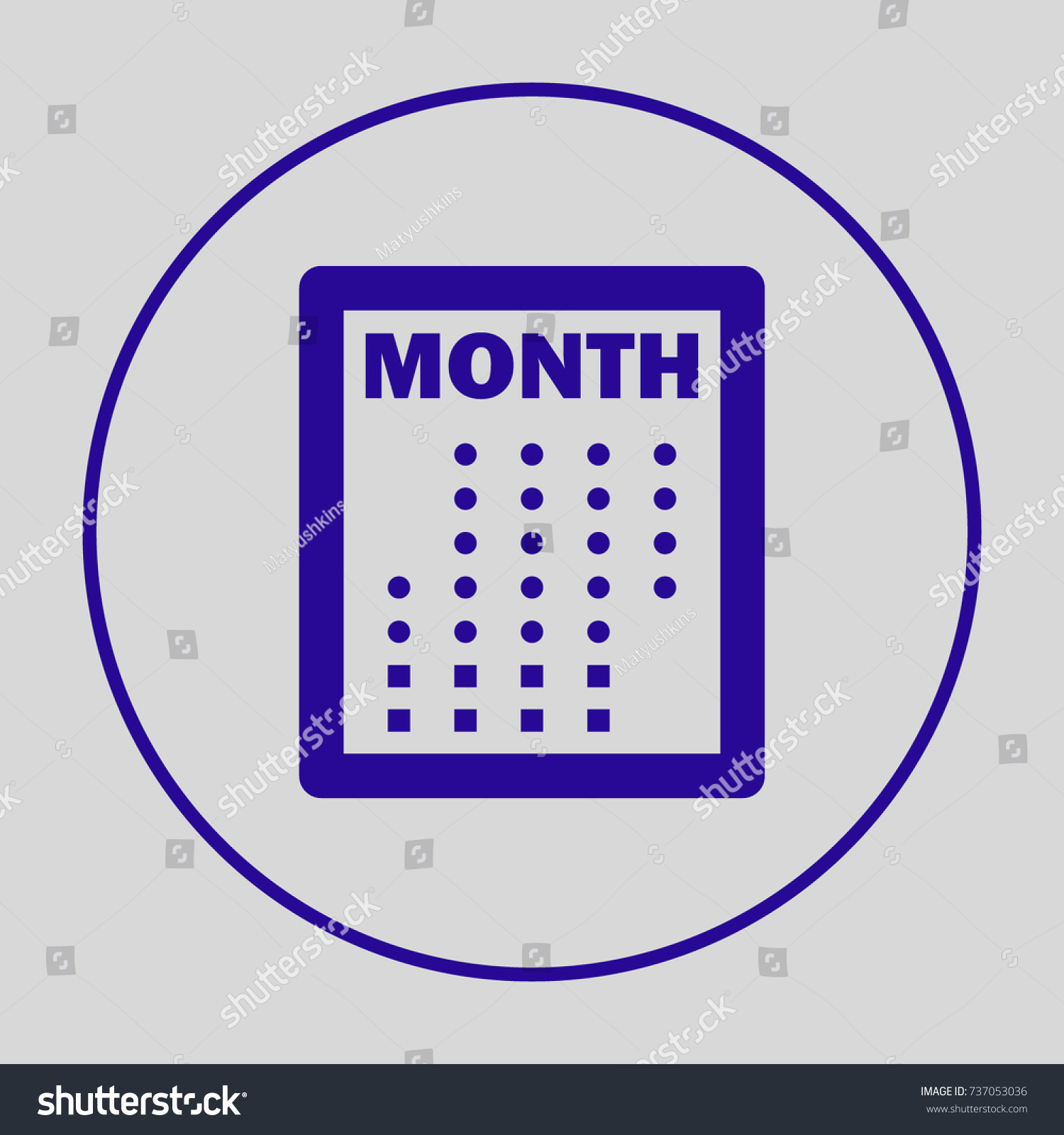 Calendar Minimal Icon Month Plan Line Stock Vector Royalty Free