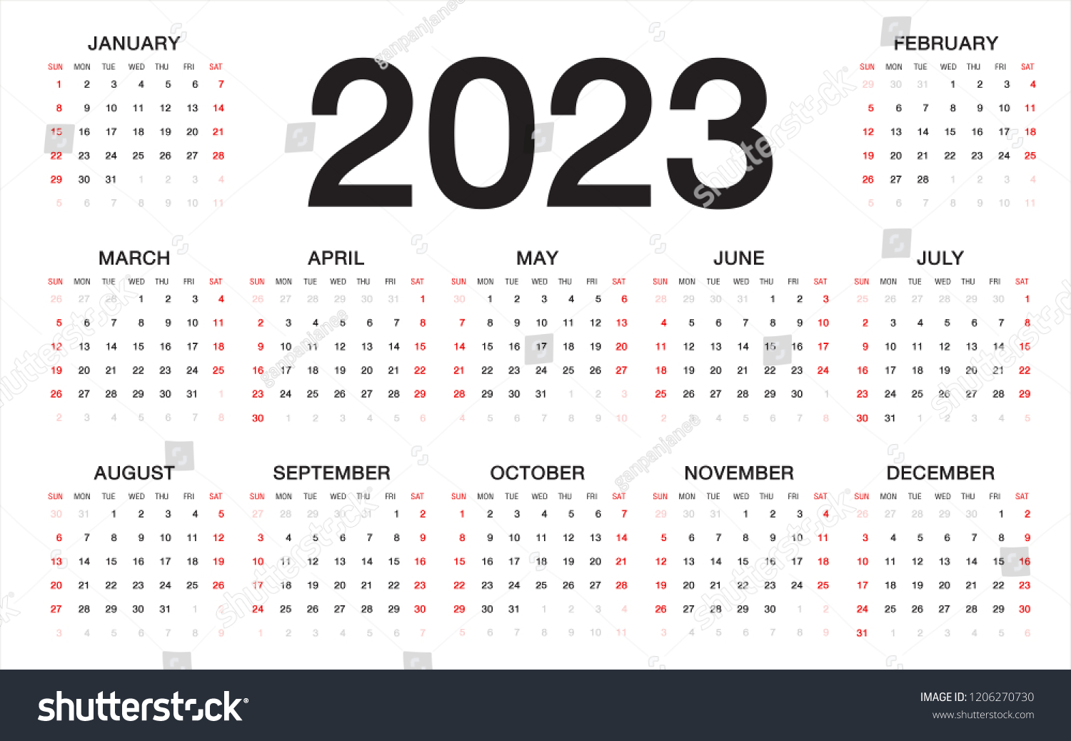 Unf Fall 2023 Calendar Calendar 2023 Template Vector Set 12 Stock Vector (Royalty Free) 1206270730  | Shutterstock