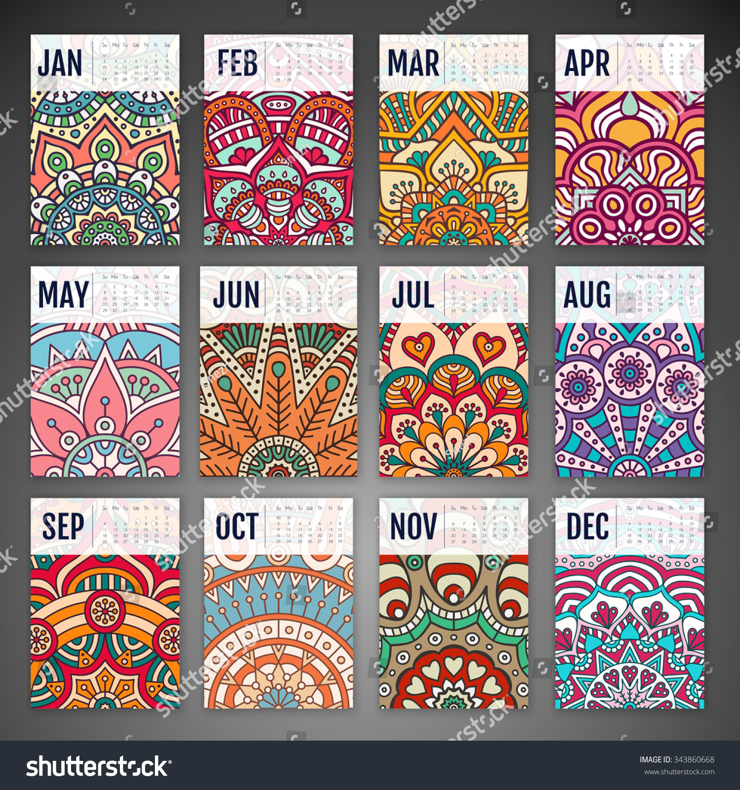 Calendar Vintage Vector : Calendar vintage decorative elements ornamental stock Calendar Vintage Vector : Calendar vintage decorative elements ornamental stock