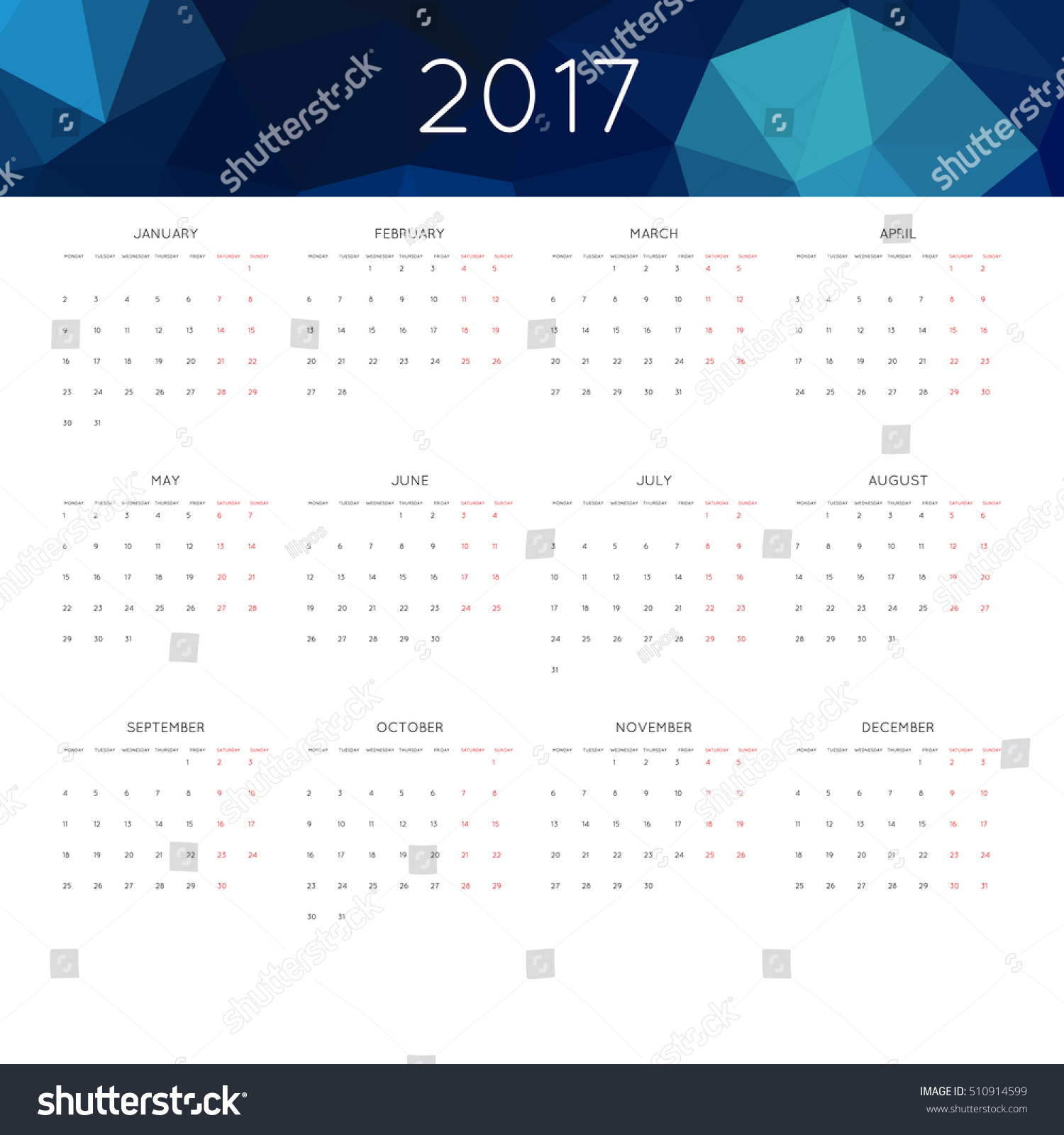 november calendar header