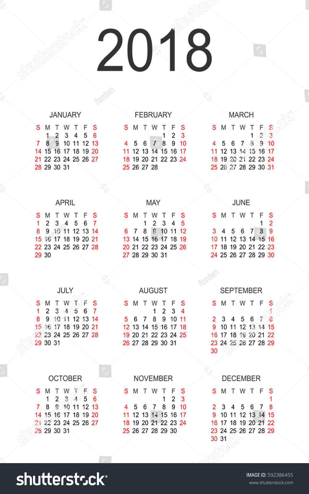 sunday through saturday calendar