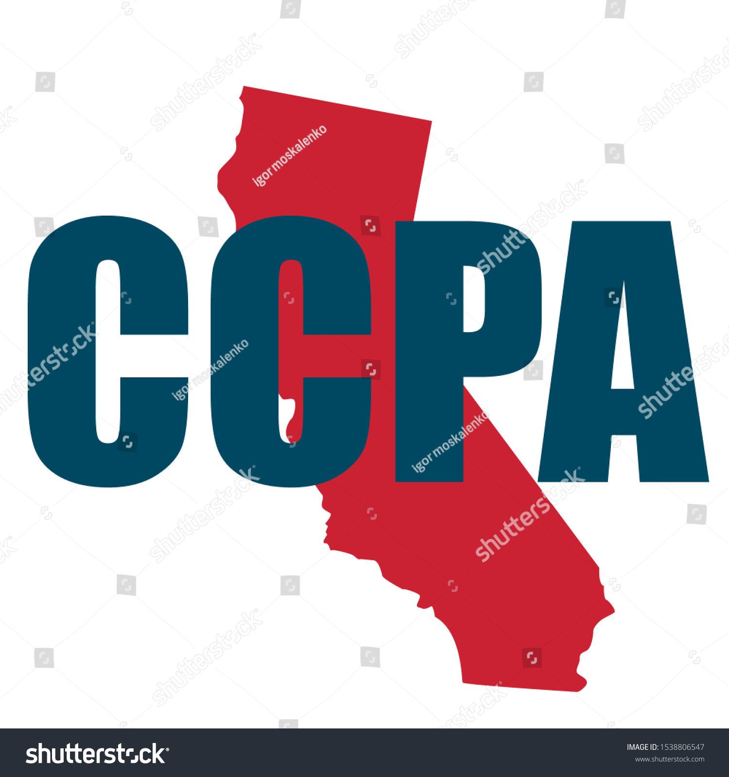 California Consumer Protection Act Ccpa Symbol Stock Vector (Royalty ...