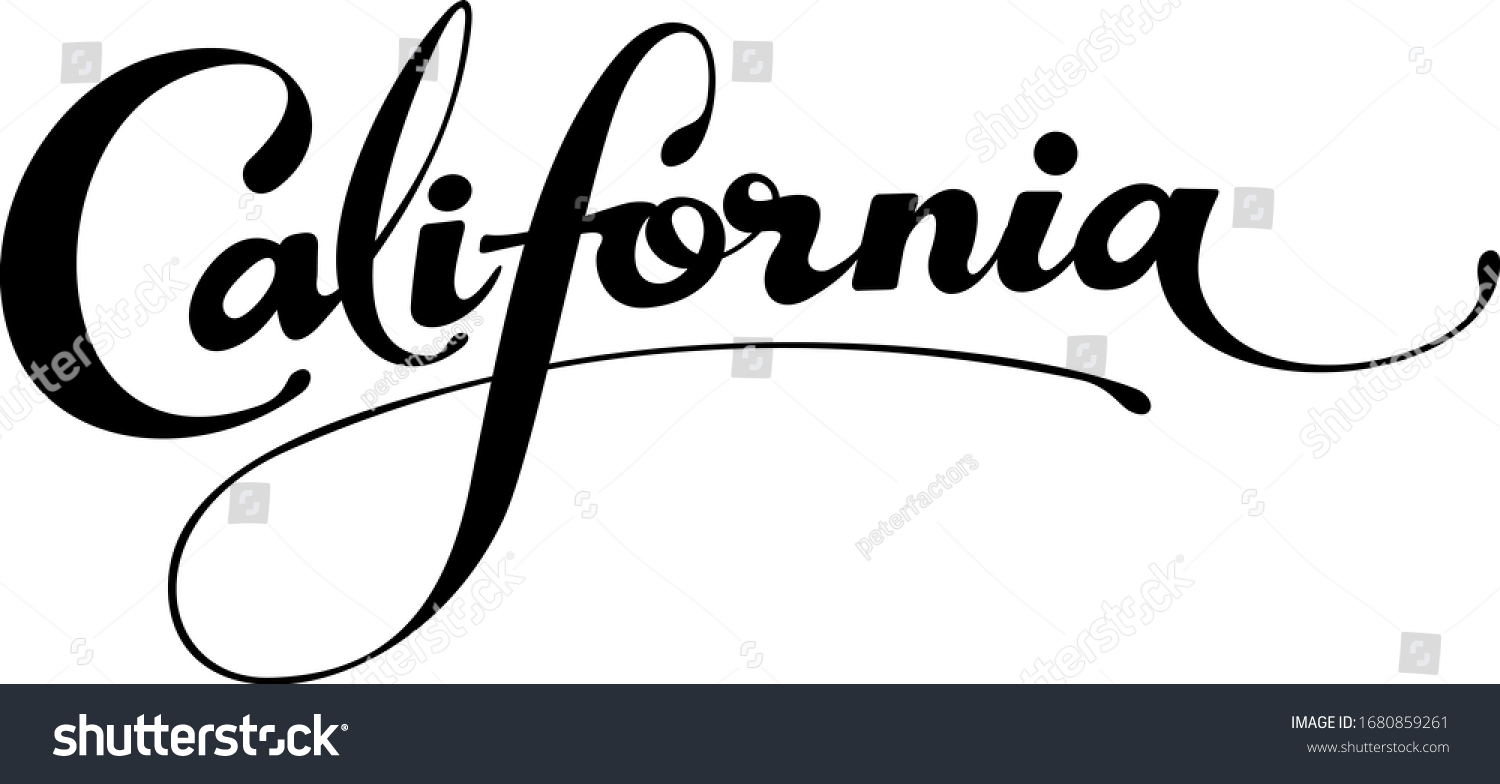 California Custom Calligraphy Text Stock Vector (Royalty Free) 1680859261