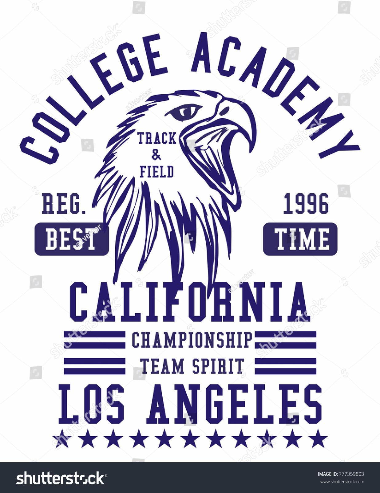 california los angeles college academy american stock vector california los angeles college academy american stock vector